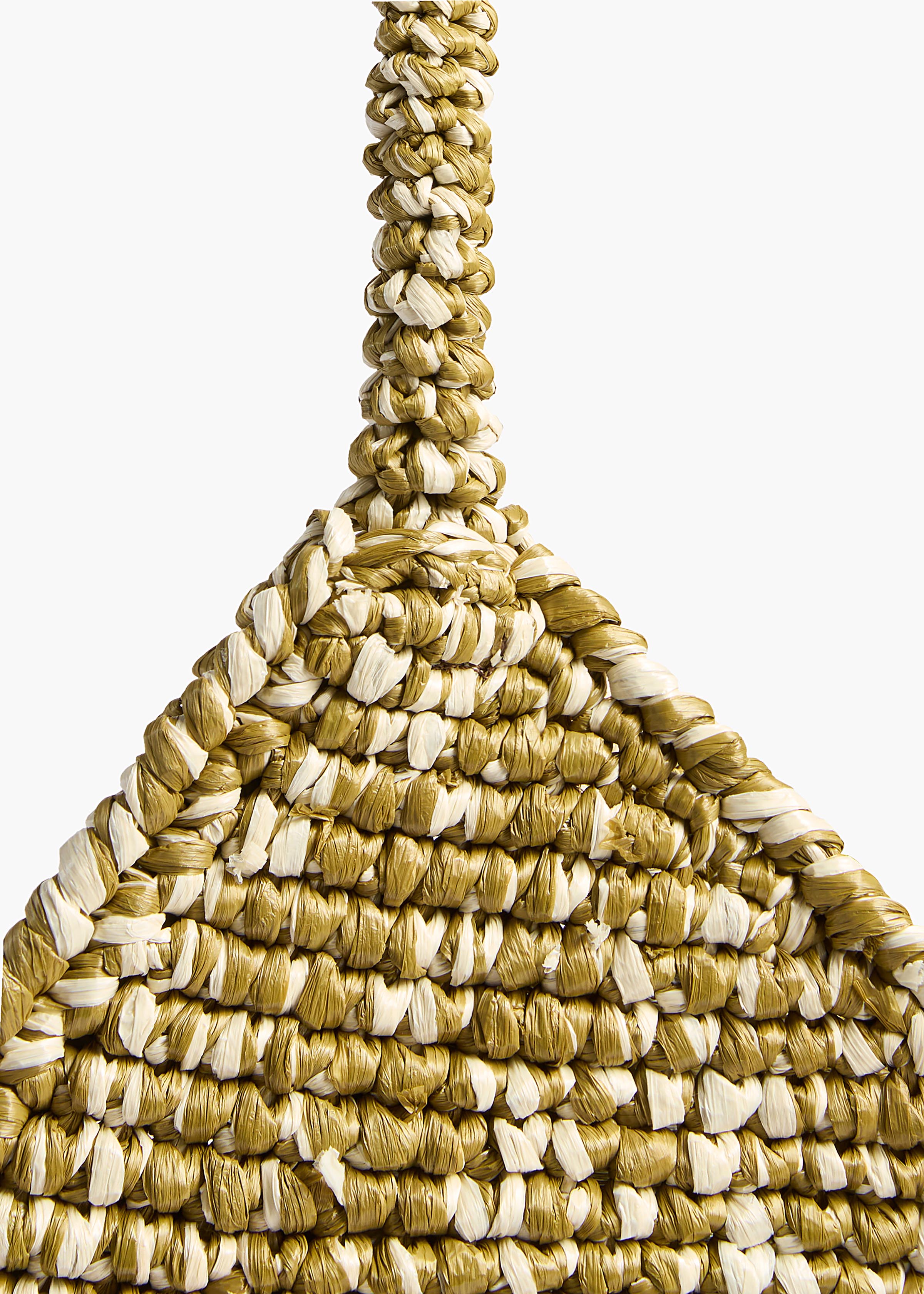 LOTUS MEDIUM RAFFIA TOTE OLIVE WHITE H1047 744 676 D