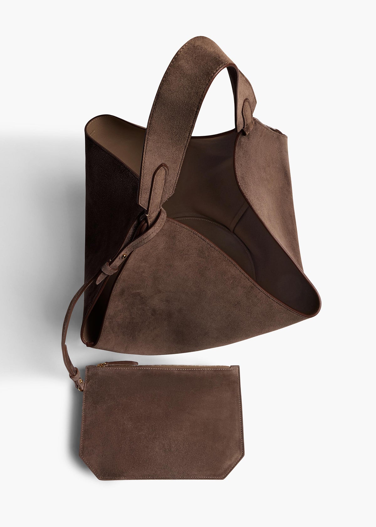 KHAITE - Medium Lotus Tote in Cedar Suede
