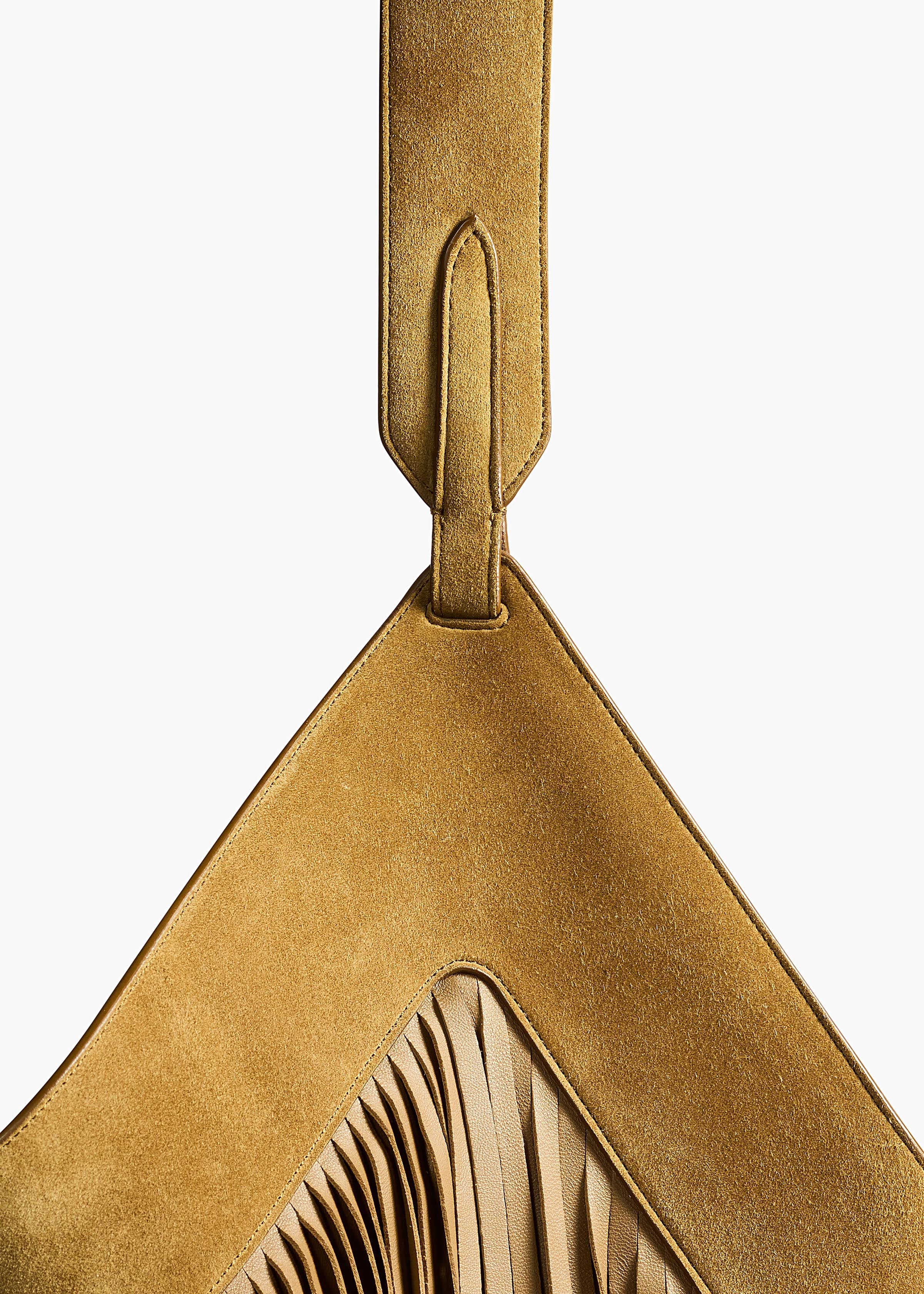LOTUS SMALL FRINGE TOTE MUD H2063 726 737 D