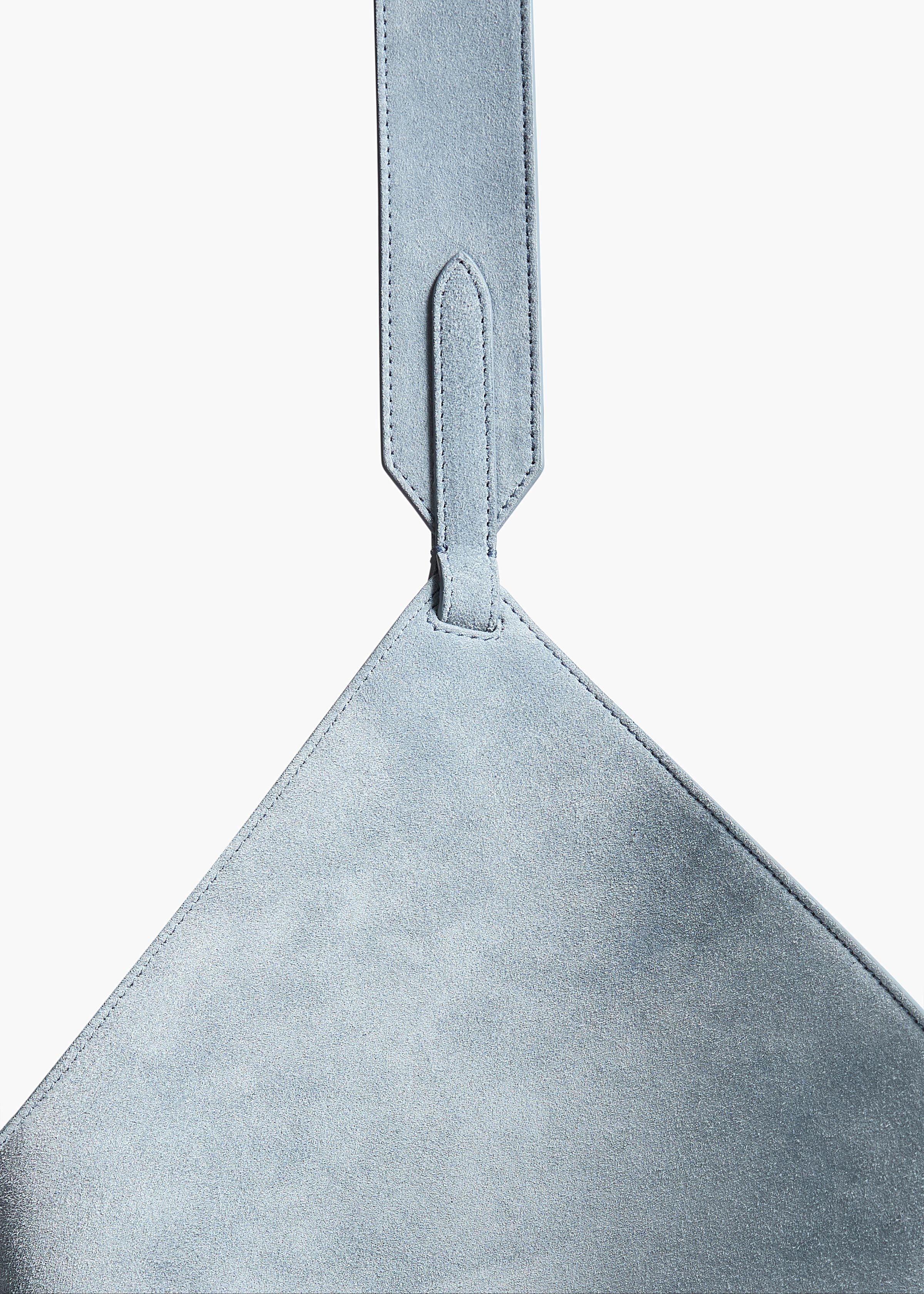 Small Lotus Tote in Lead Suede DETAILED VIEW