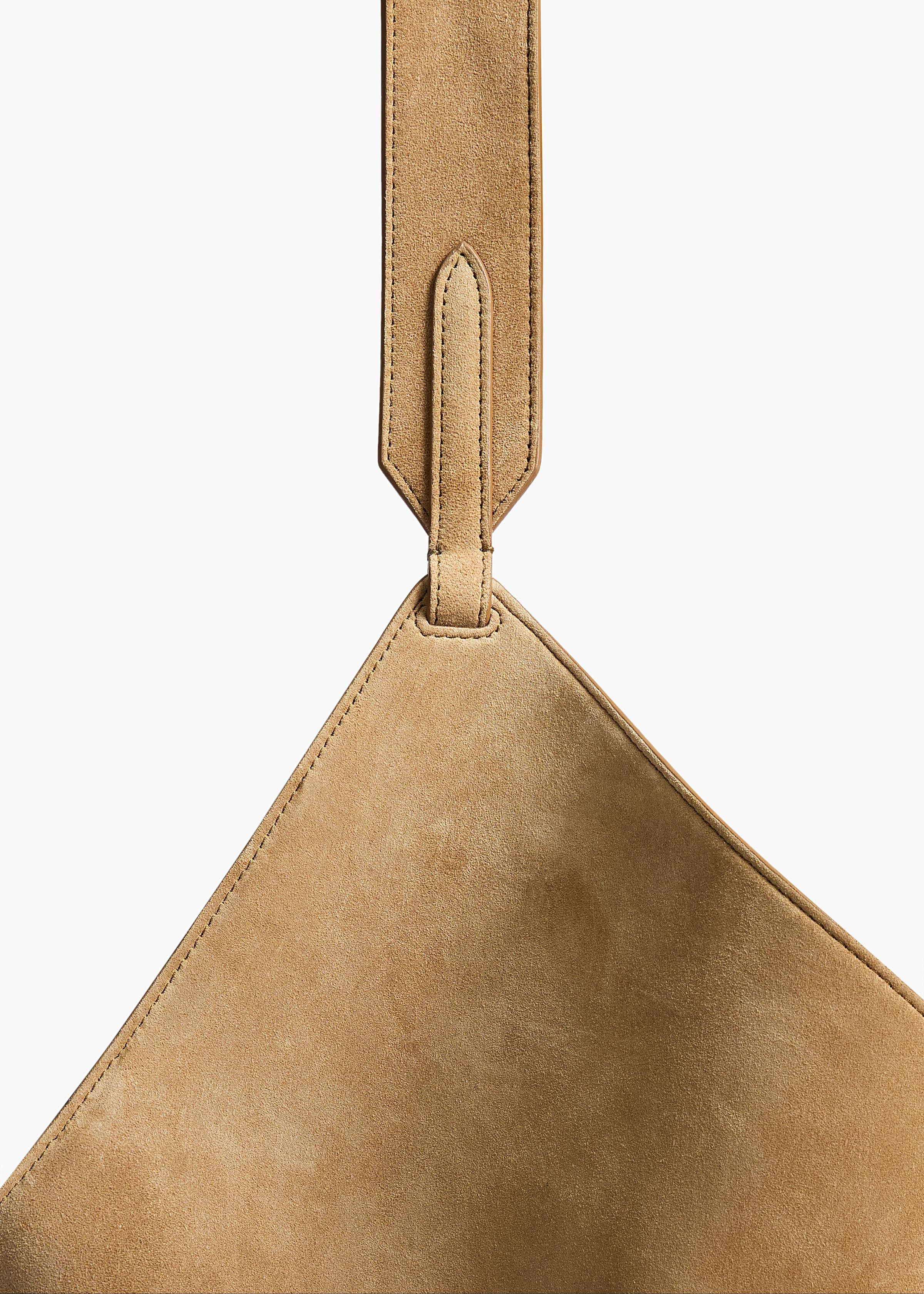 Small Lotus Tote in Mud Suede DETAILED VIEW 1