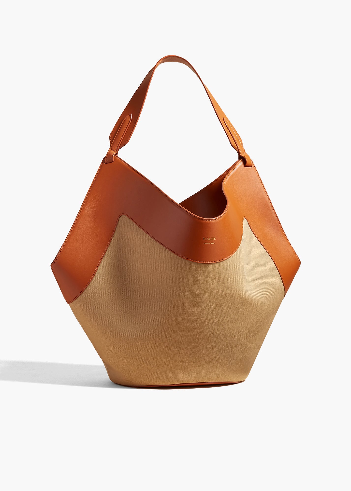 Medium Lotus Tote in Honey and Tan Leather – KHAITE LLC