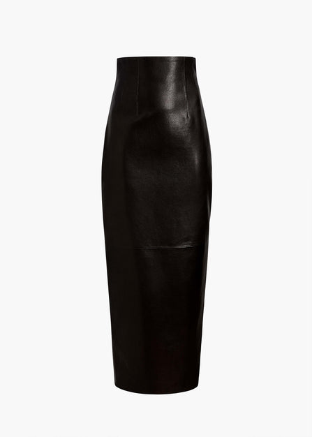 Loxley Skirt in Black Leather