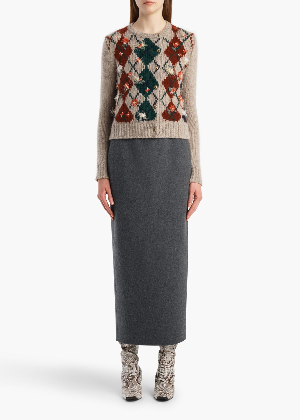 LOXLEY SKIRT CHARCOAL 4108614 205 A STYLED