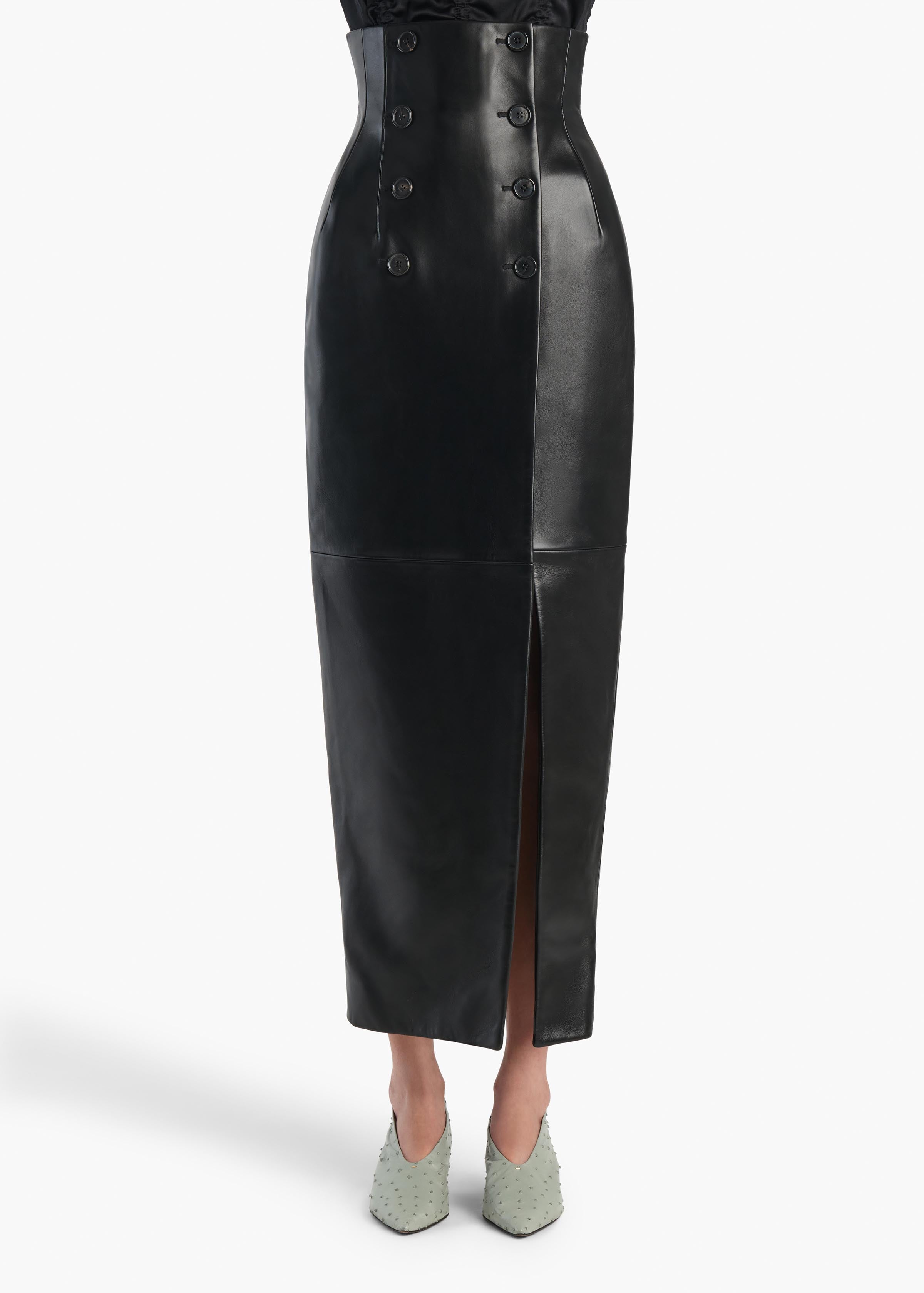 LUIZA SKIRT BLACK LEATHER 41911012 200 B