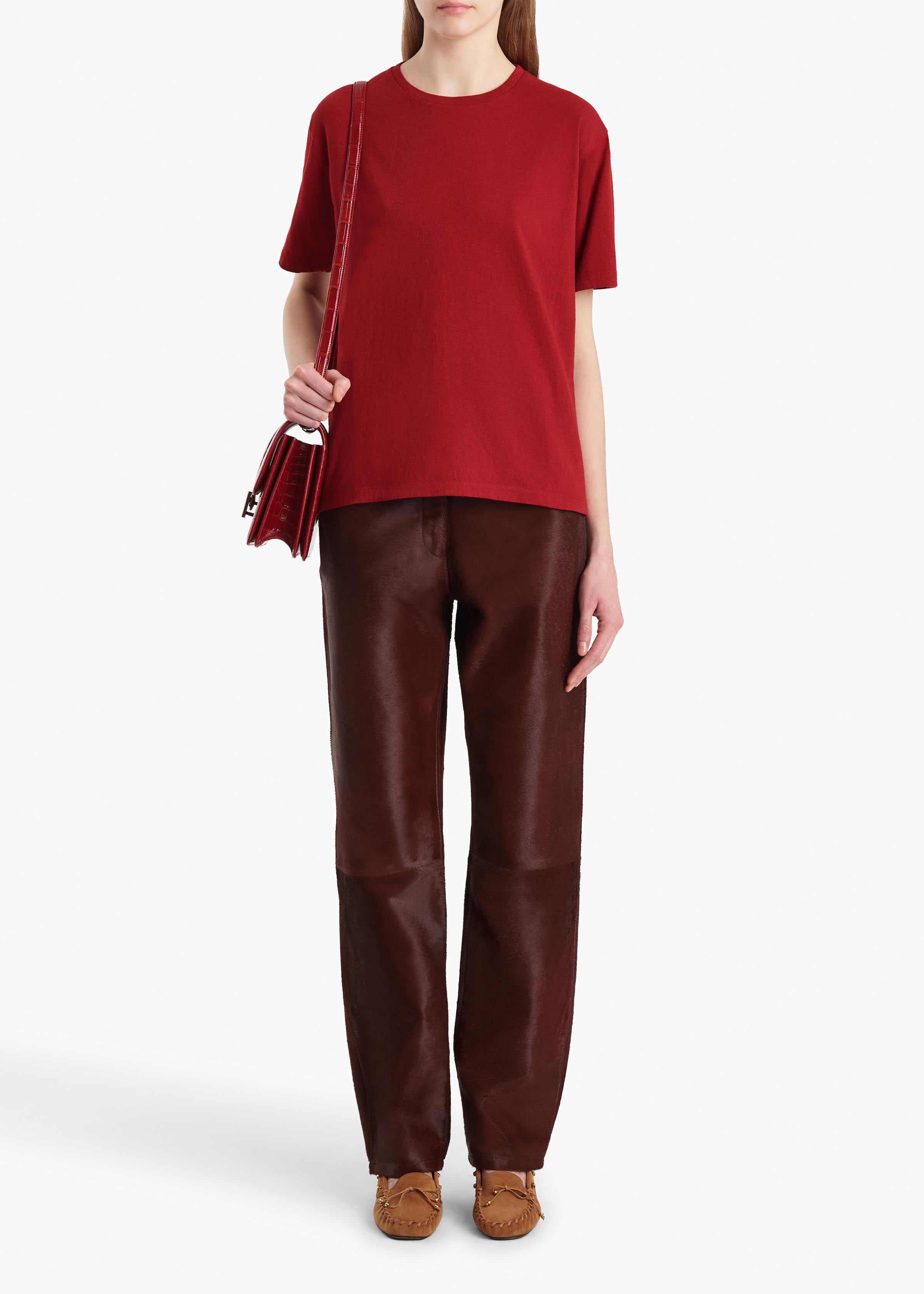 MAE SHORT SLEEVE TEE SHIRT CRIMSON 2196138 515 A STYLED