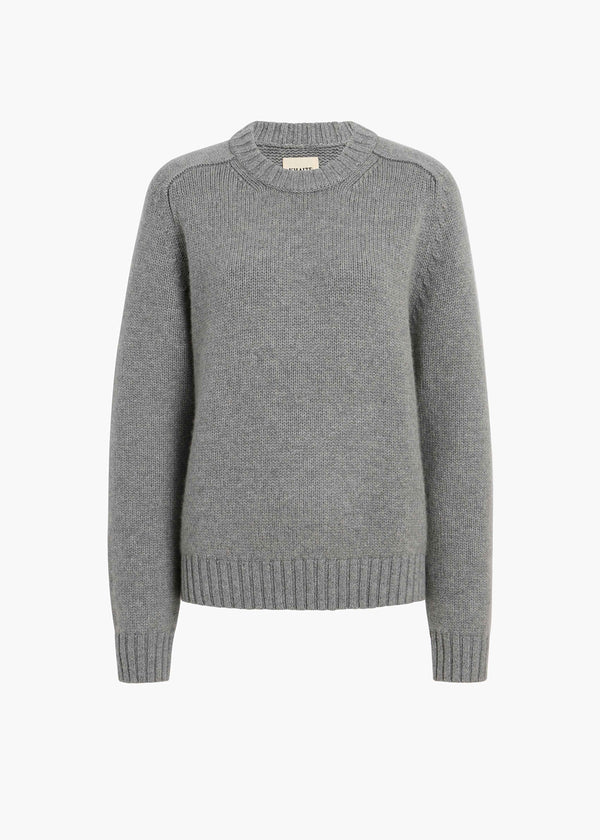 Mae Sweater in Warm Grey FLAT VIEW