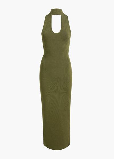 MAHI DRESS OLIVE 18207429 420 GHOST