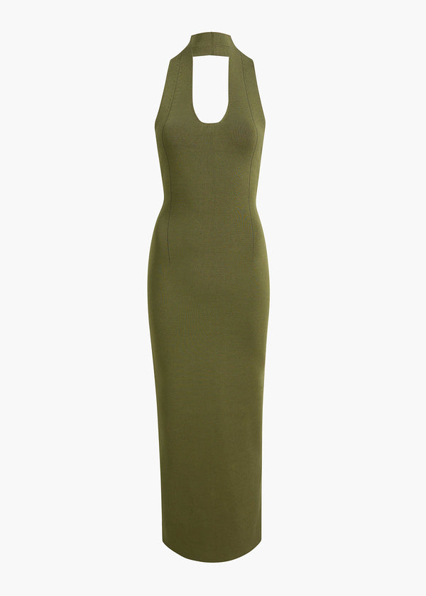 MAHI DRESS OLIVE 18207429 420 GHOST