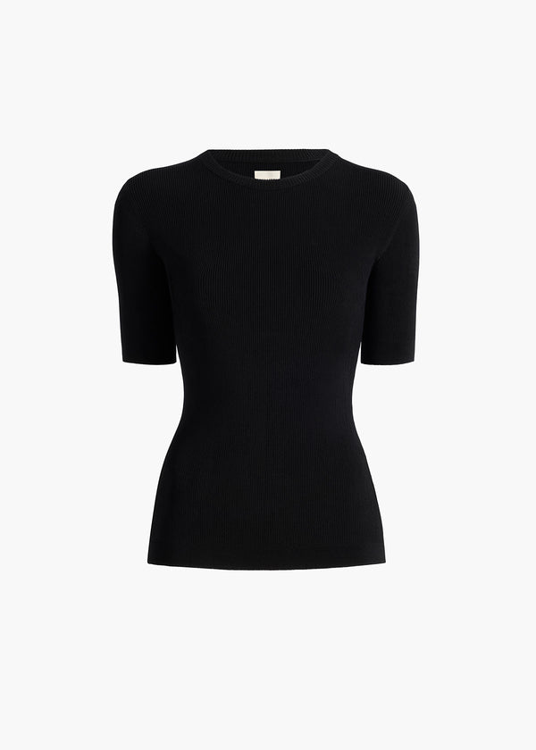 MAJ TOP BLACK VISCOSE 18215429 200 GHOST