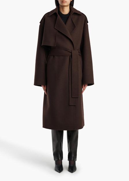 MANSTON COAT DARK BROWN 6163547 950 A STYLED