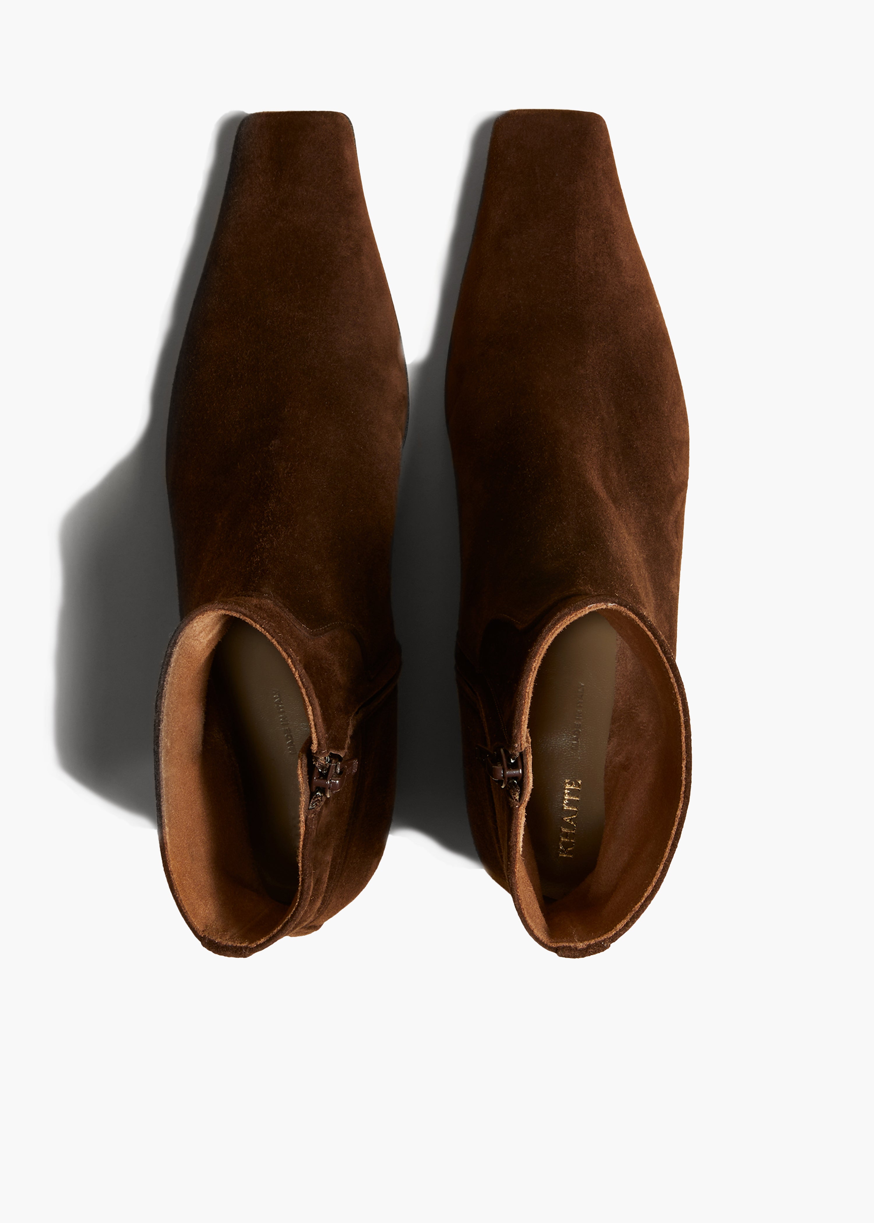 KHAITE - Marfa Ankle Boot in Coffee Suede