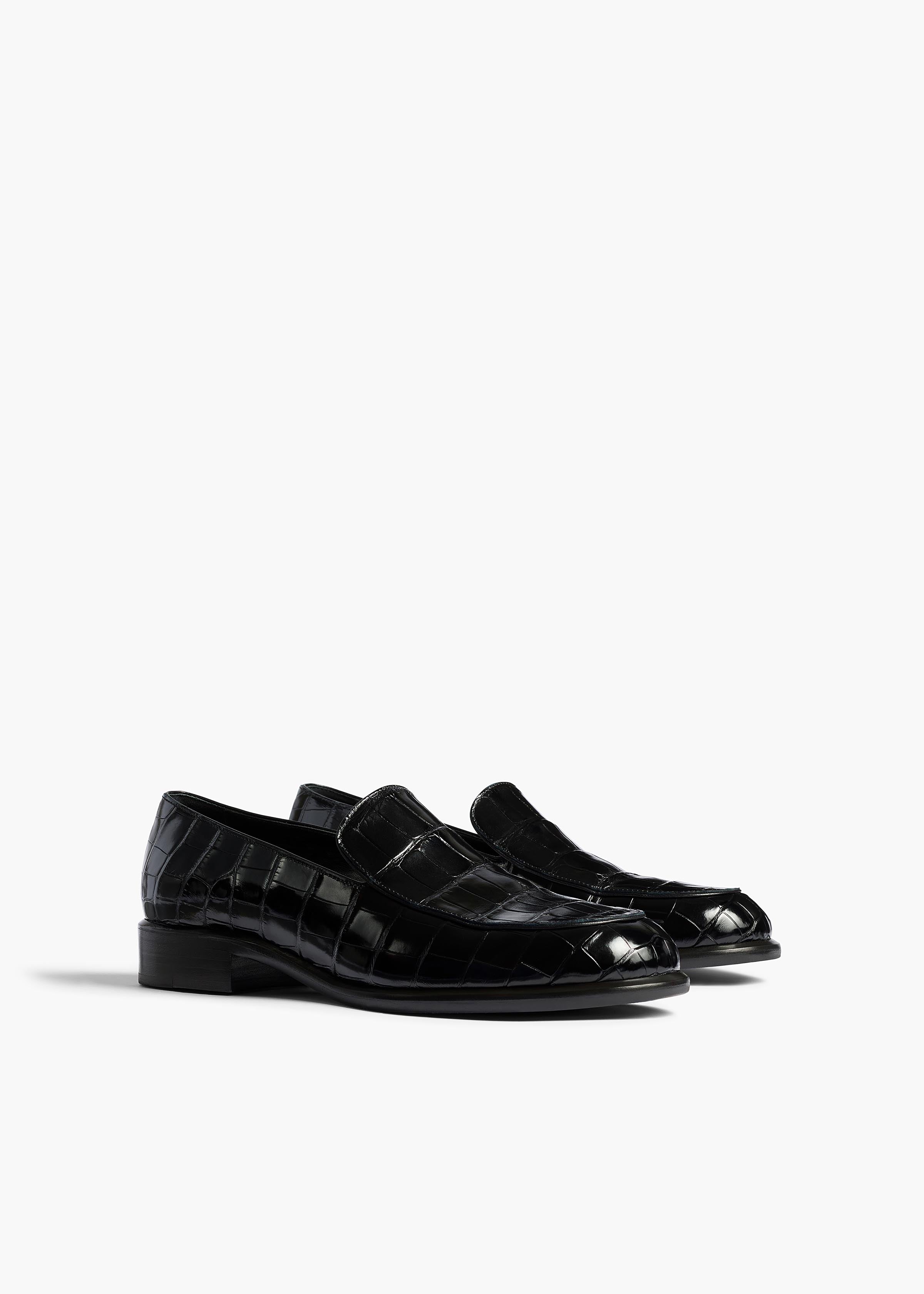 MILES LOAFER 35 BLACK ALLIGATOR F4060 929 200 B