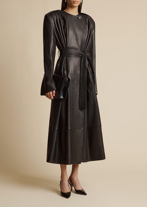 The Minnler Trench in Black Leather