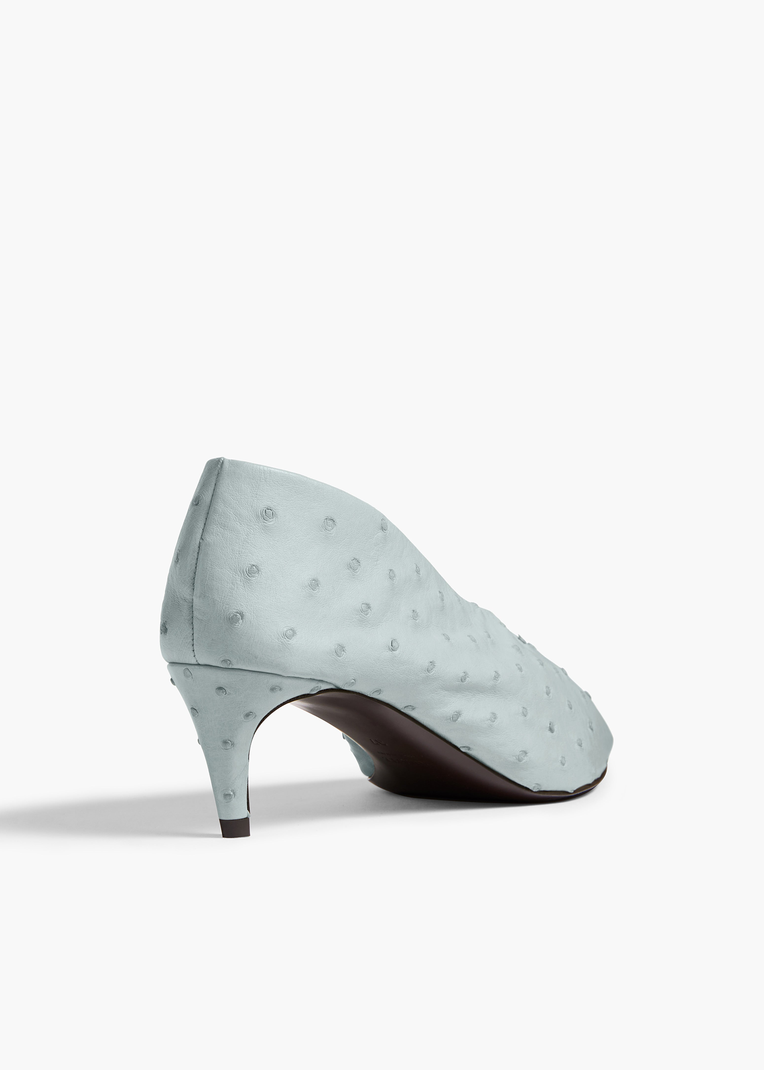 KHAITE - Miriam Pump in Frost Ostrich
