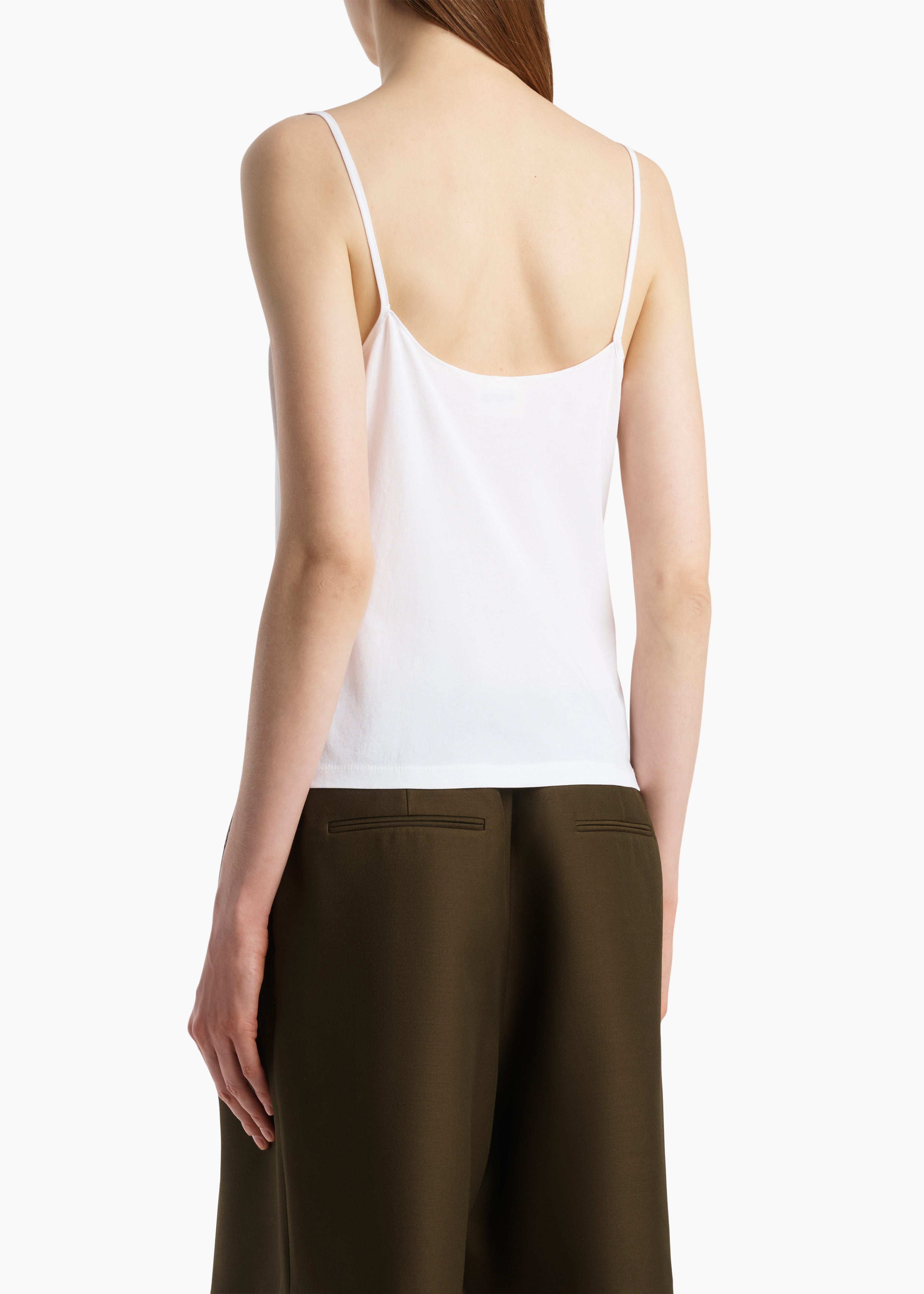 KHAITE - Moss Cami in White