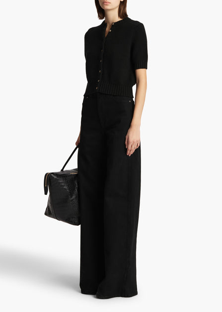 Nora Cardigan in Black STYLED VIEW