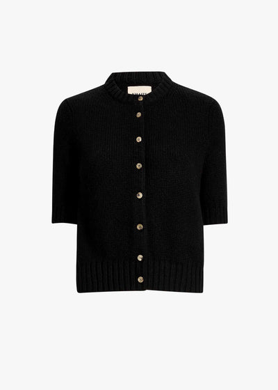 Nora Cardigan in Black FLAT VIEW