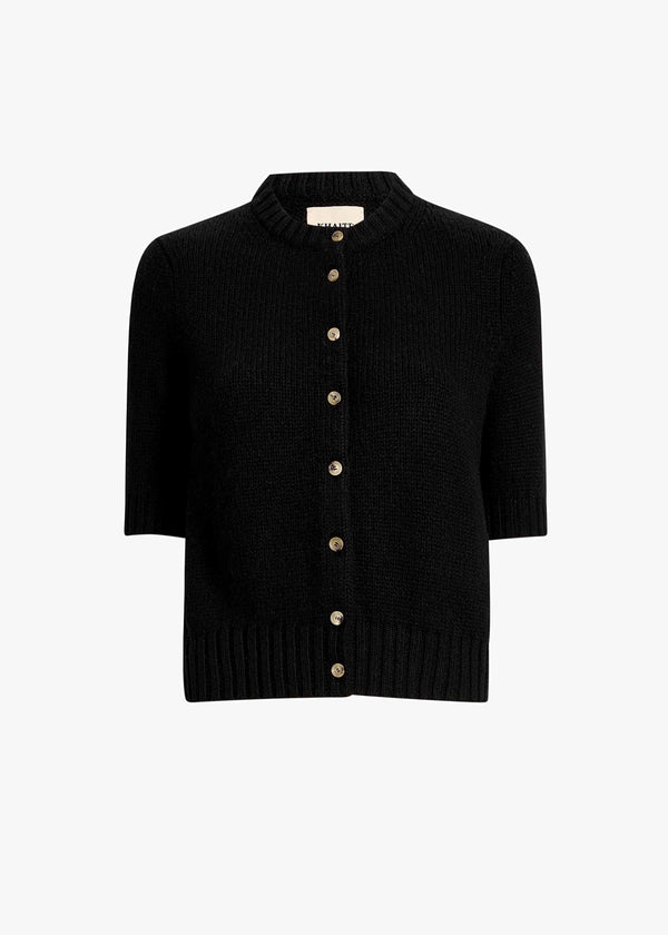 Nora Cardigan in Black FLAT VIEW