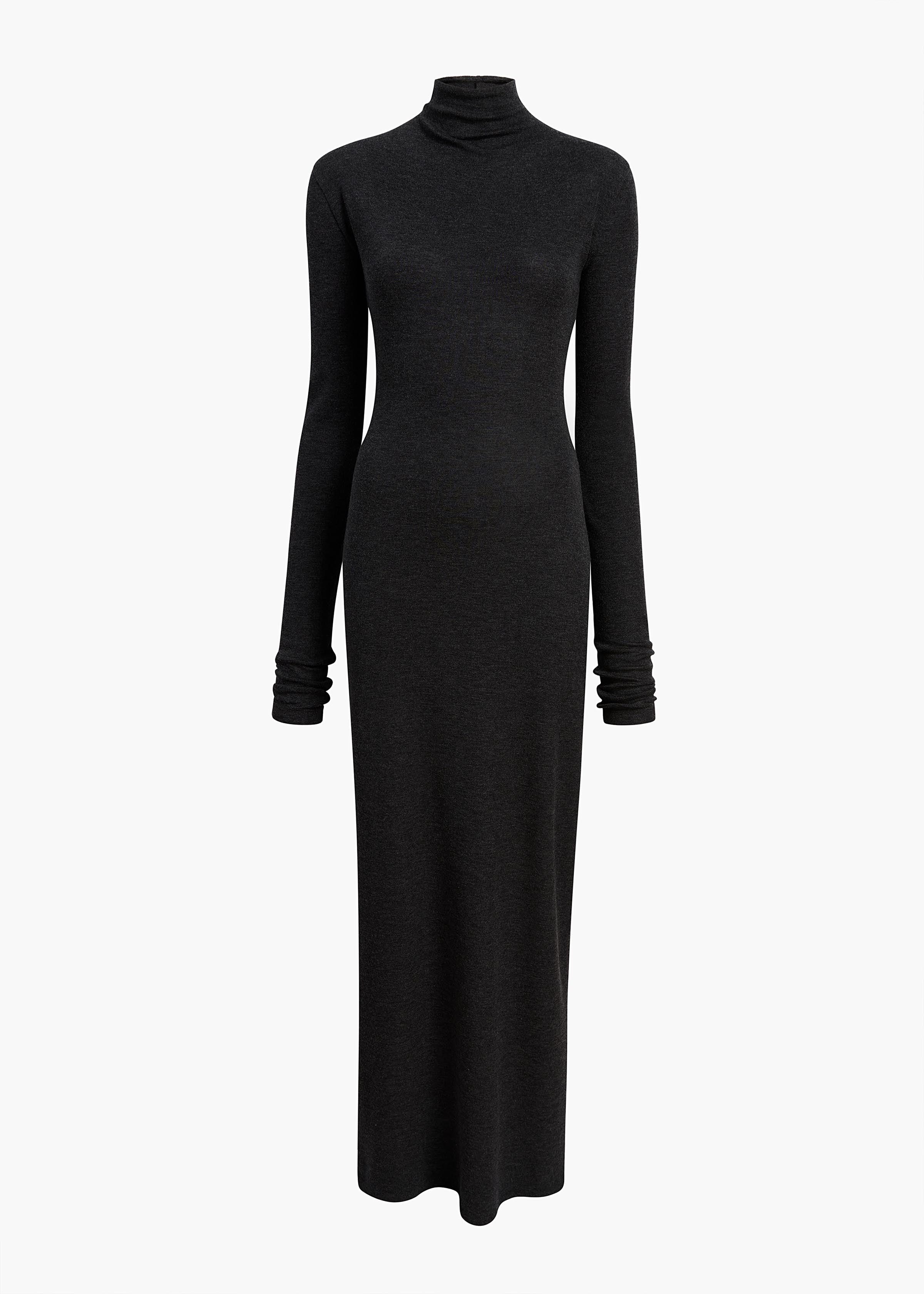 Norla Dress in Charcoal Silk Cashmere Jersey – KHAITE