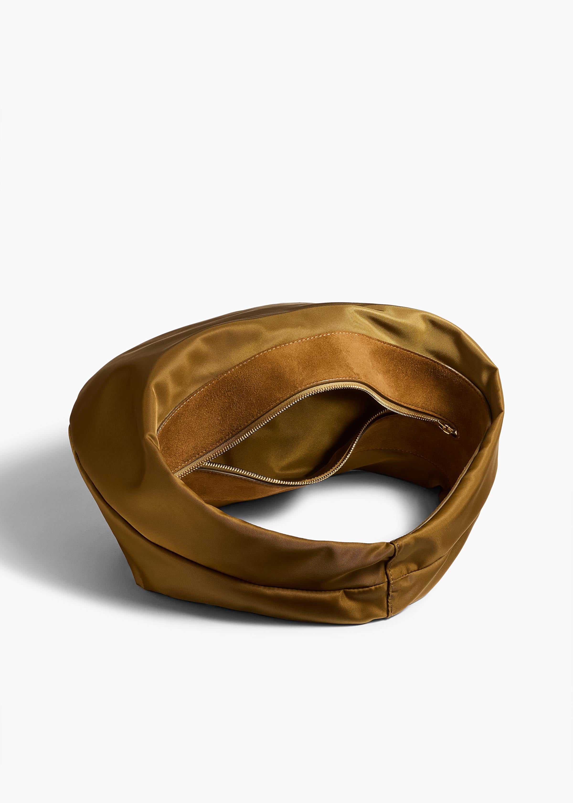 Medium Olivia Hobo in Safari Nylon OVERHEAD VIEW