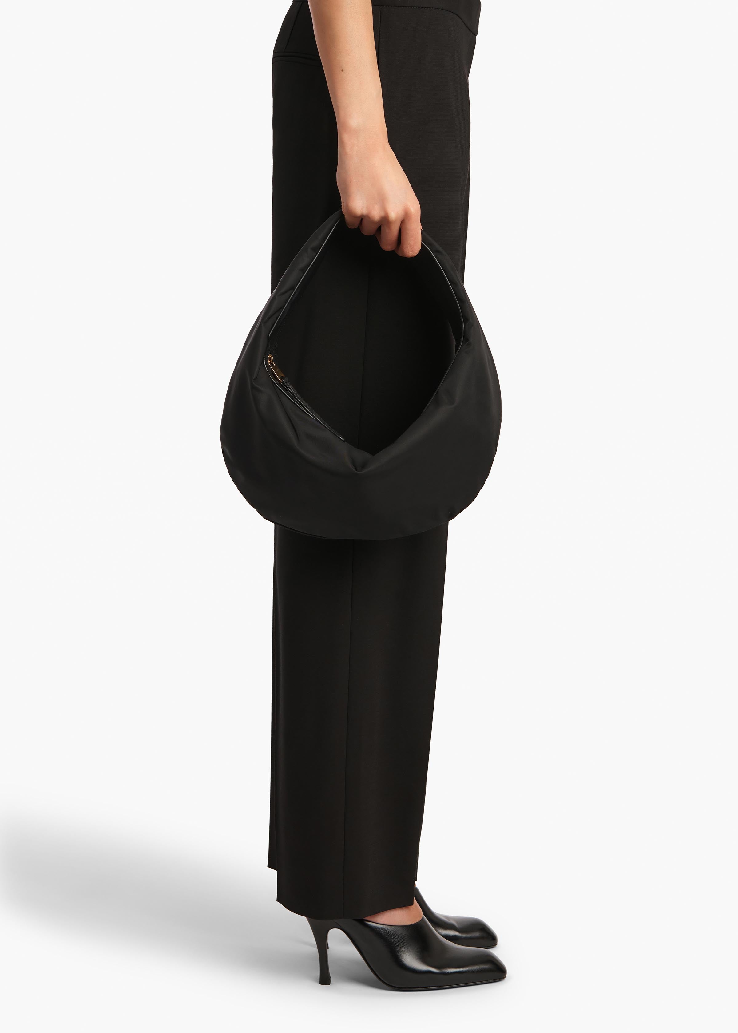 Medium Olivia Hobo in Black Nylon ON FIGURE