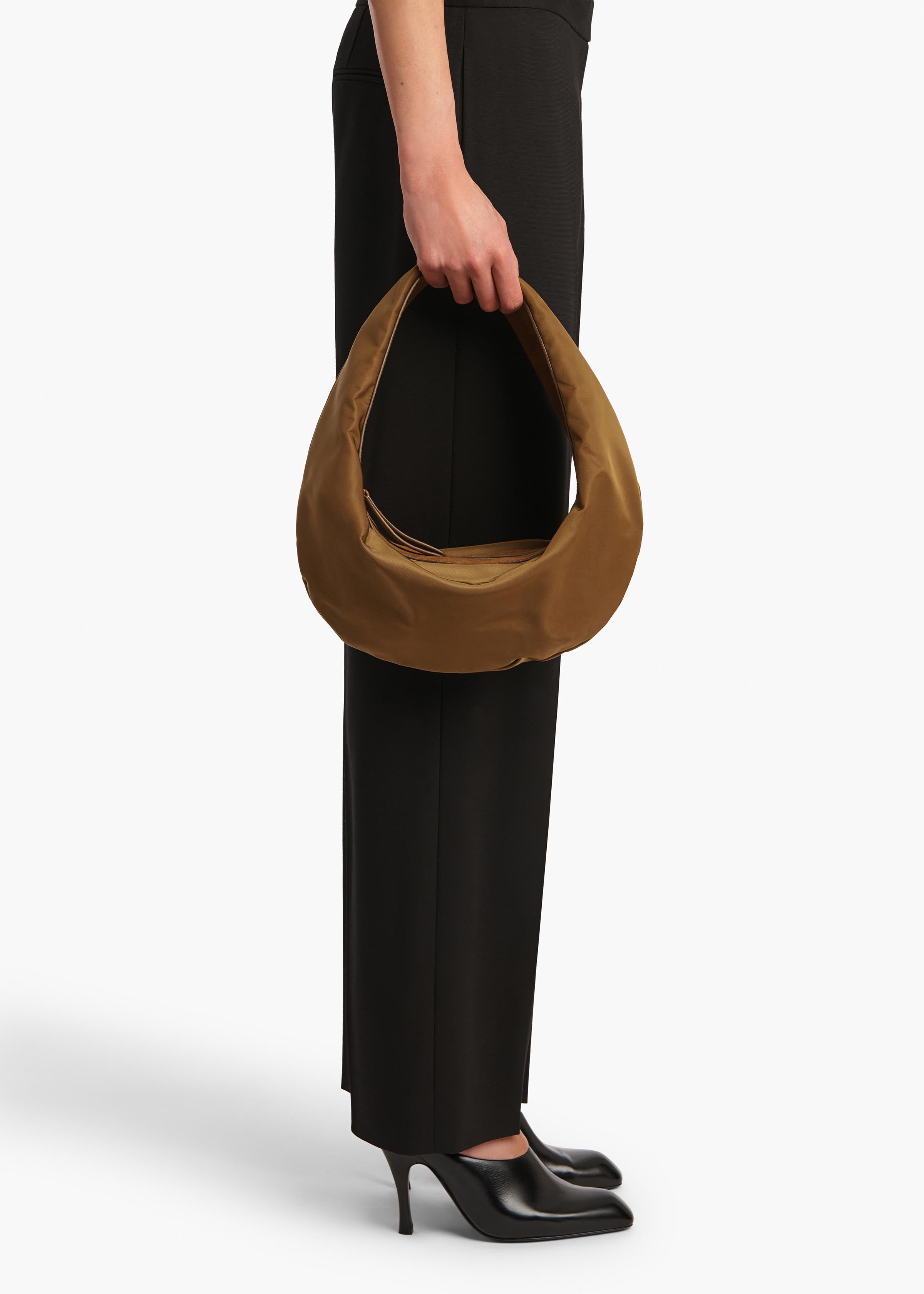 Medium Olivia Hobo in Safari Nylon ON FIGURE