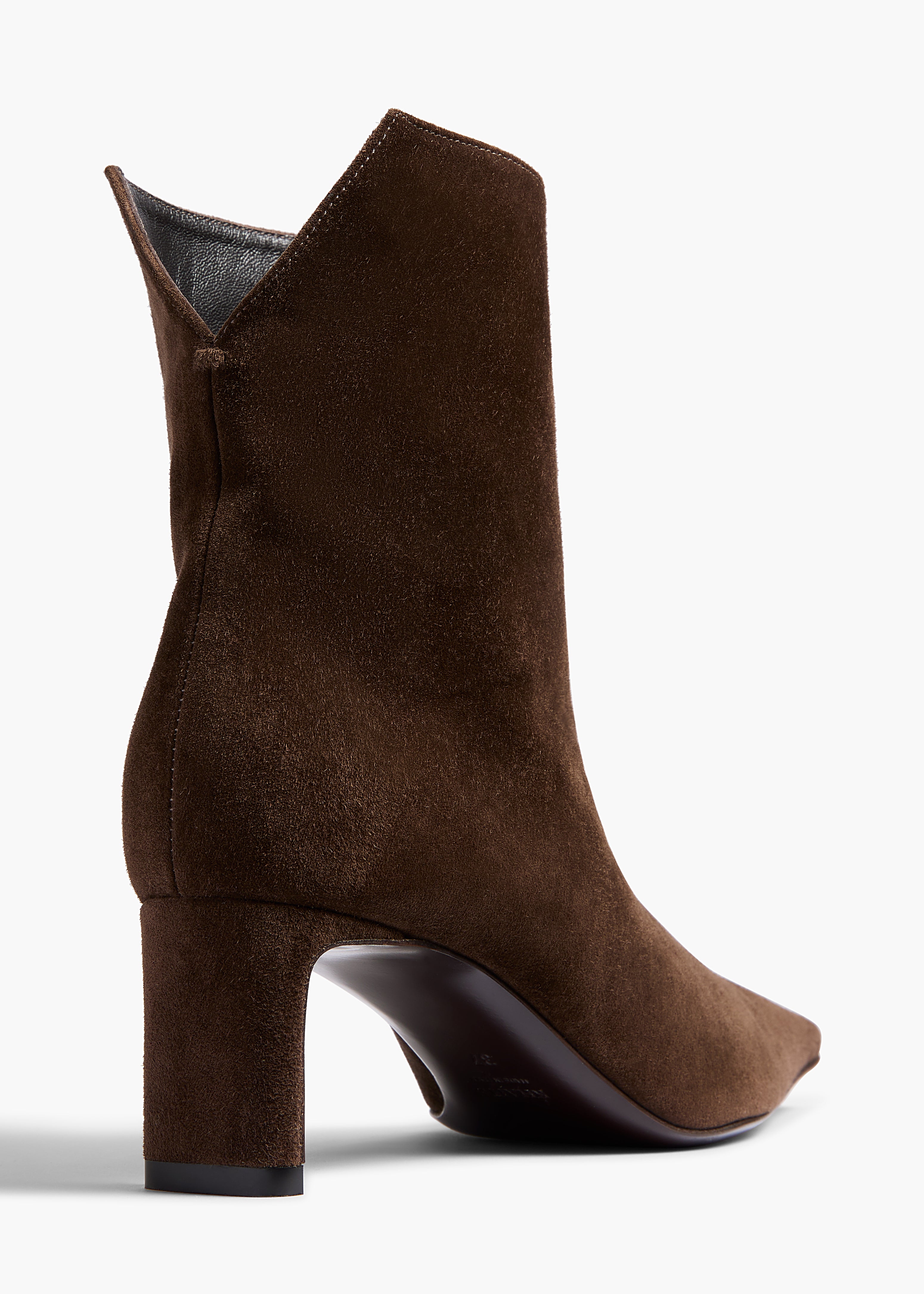 Ona Ankle Boot in Ebano Suede BACK VIEW