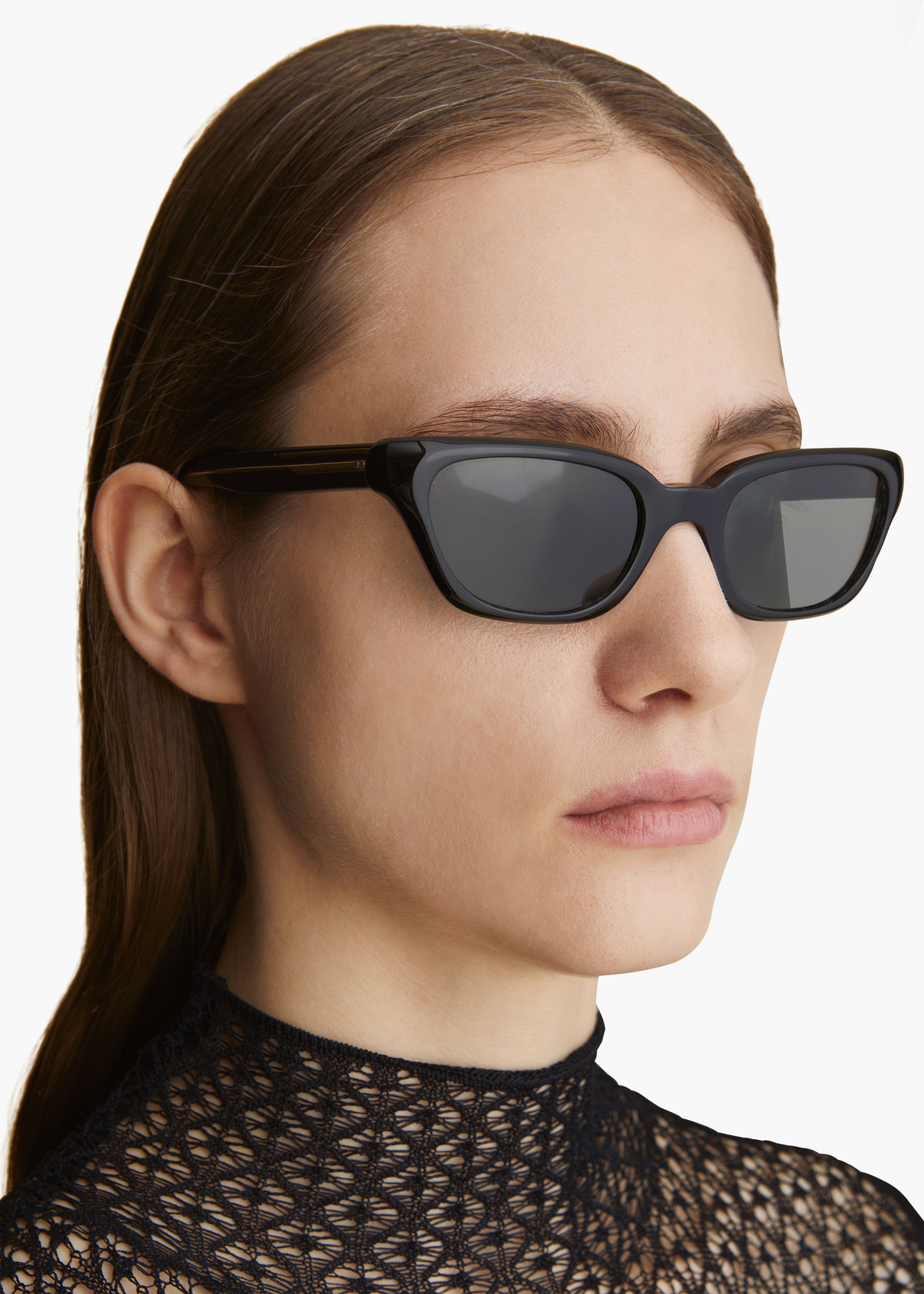 KHAITE x Oliver Peoples 1983C in Black Styled View