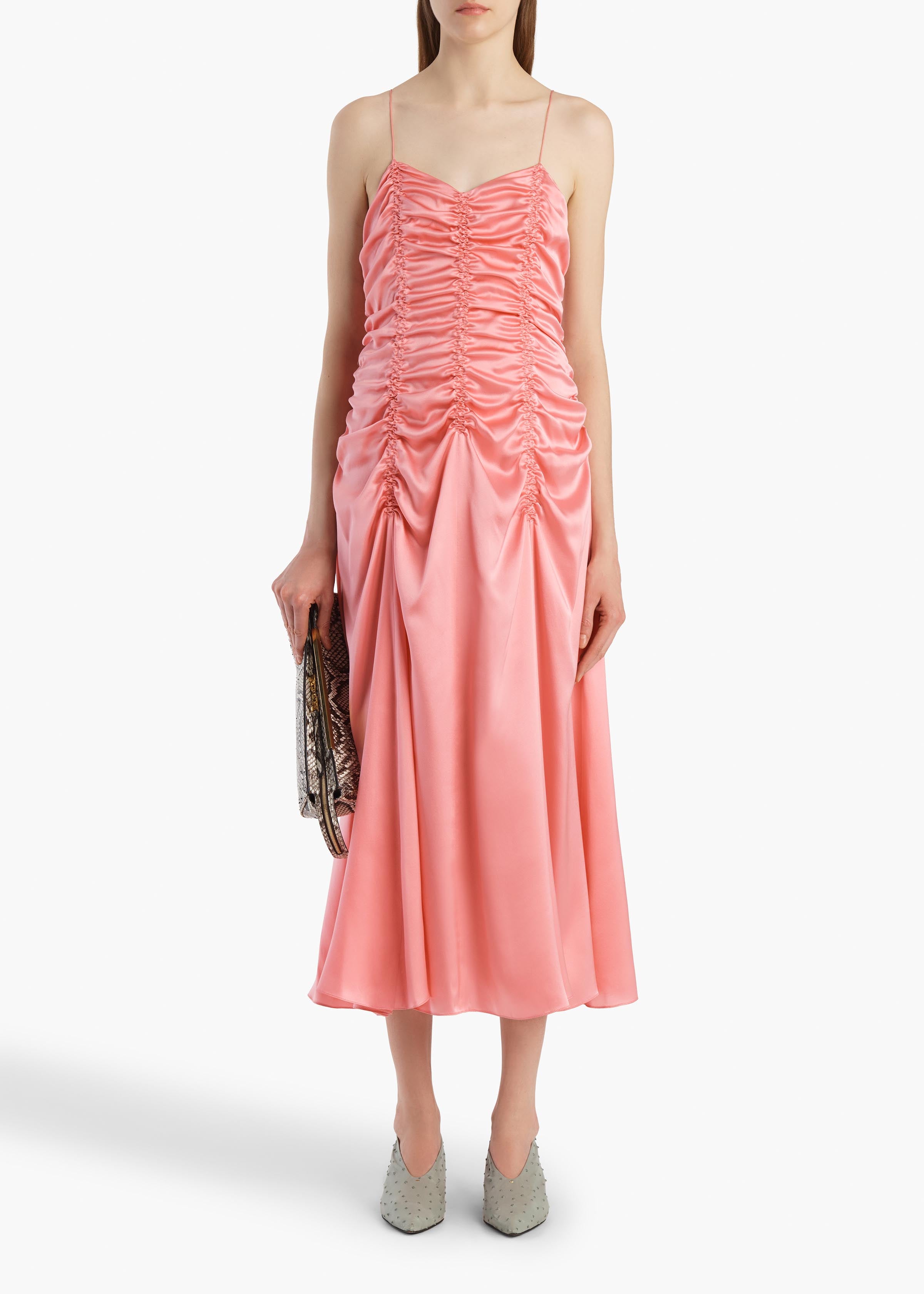 KHAITE - Raina Dress in Azalea