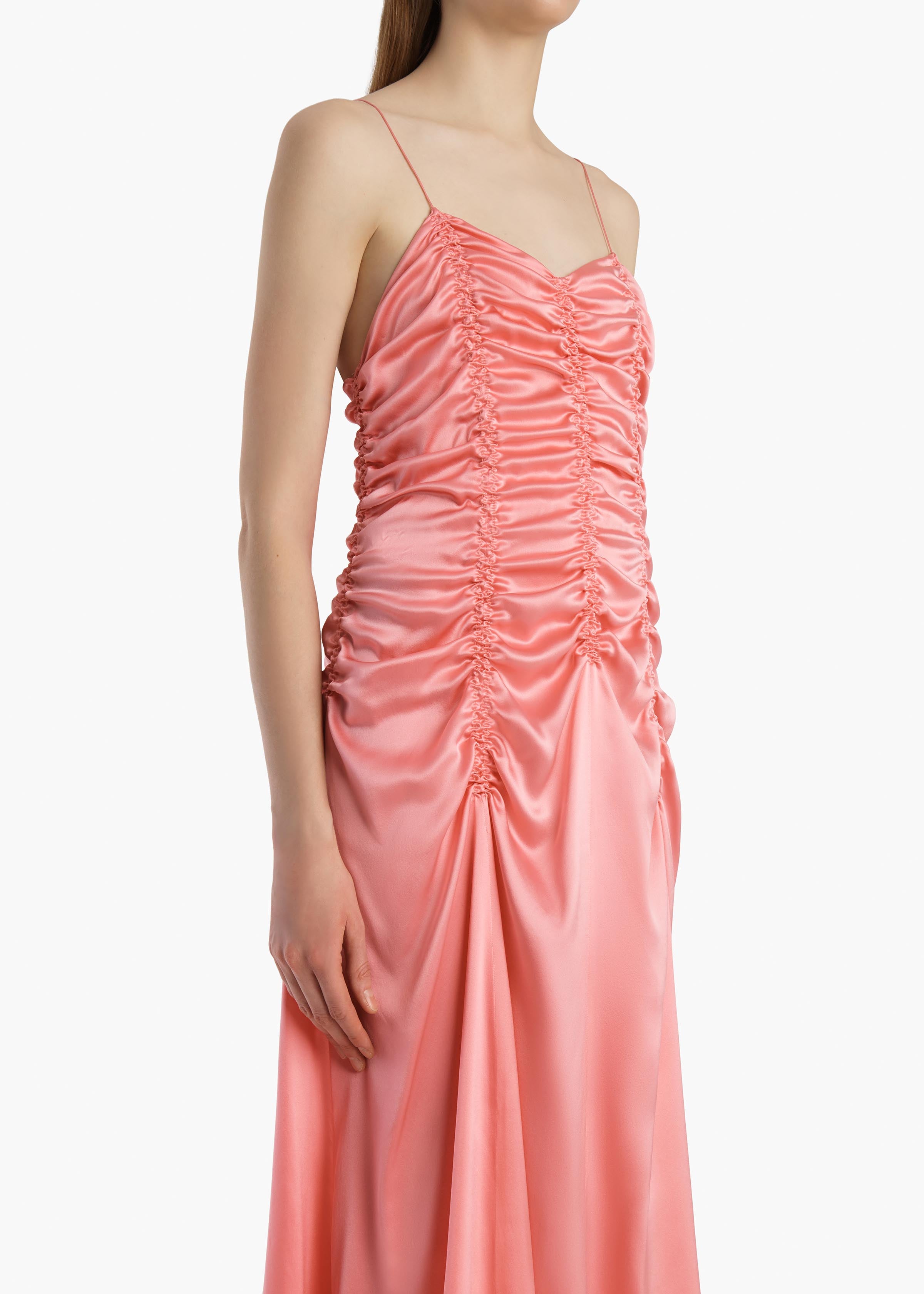 KHAITE - Raina Dress in Azalea