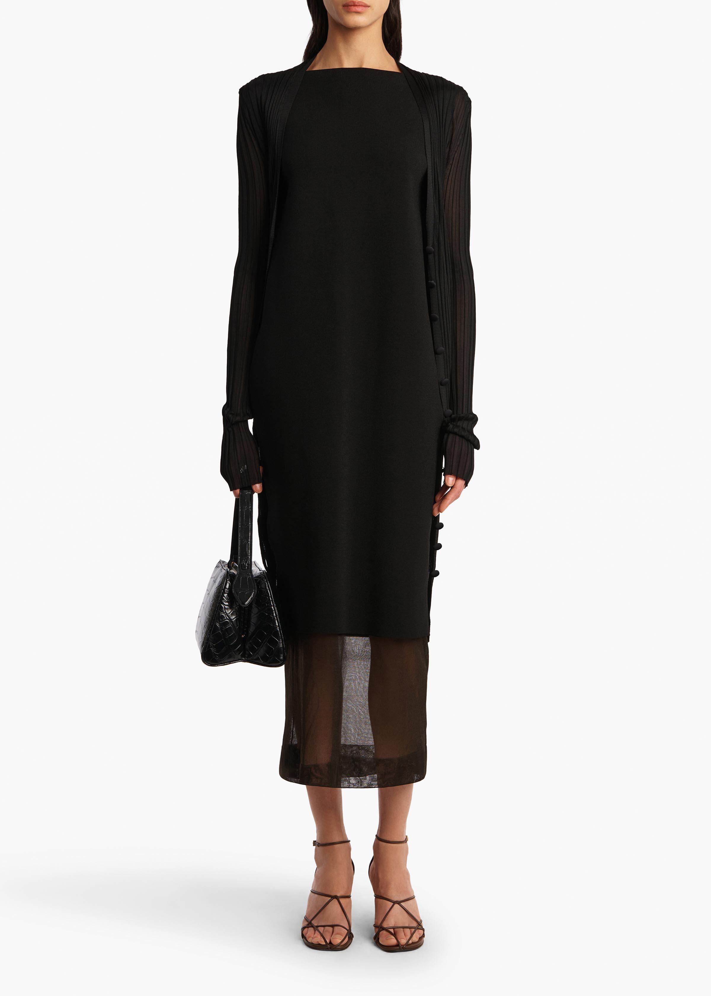 Ramon Cardigan in Black STYLED VIEW