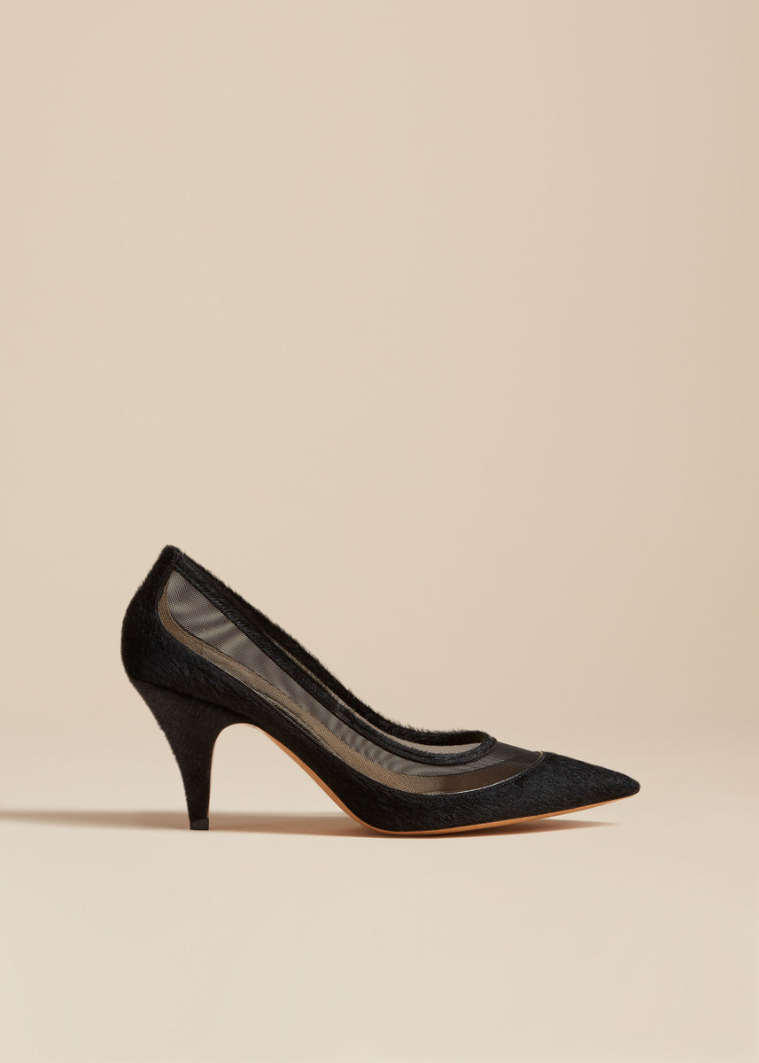 The River Mesh Pump in Black Haircalf