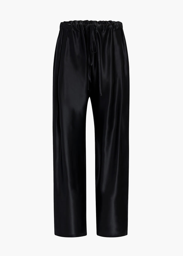 Rohen Pant in Black Satin