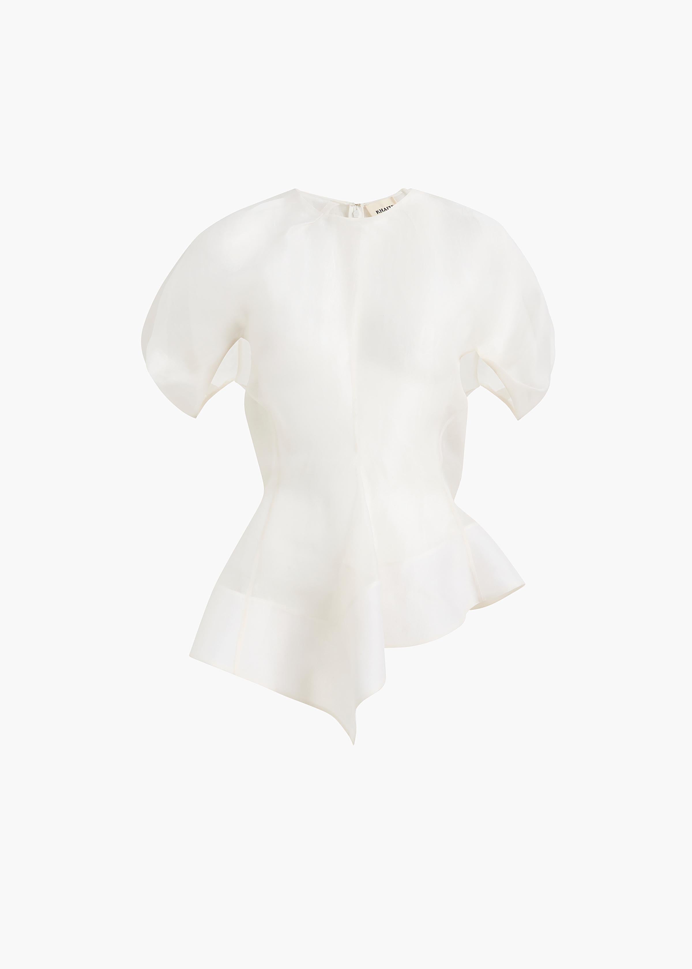 RUMI TOP CHALK CLOUD SILK 24893031 168 GHOST