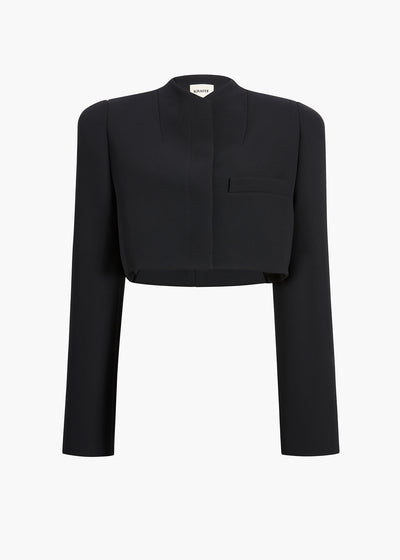 Samo Jacket in Black Crepe