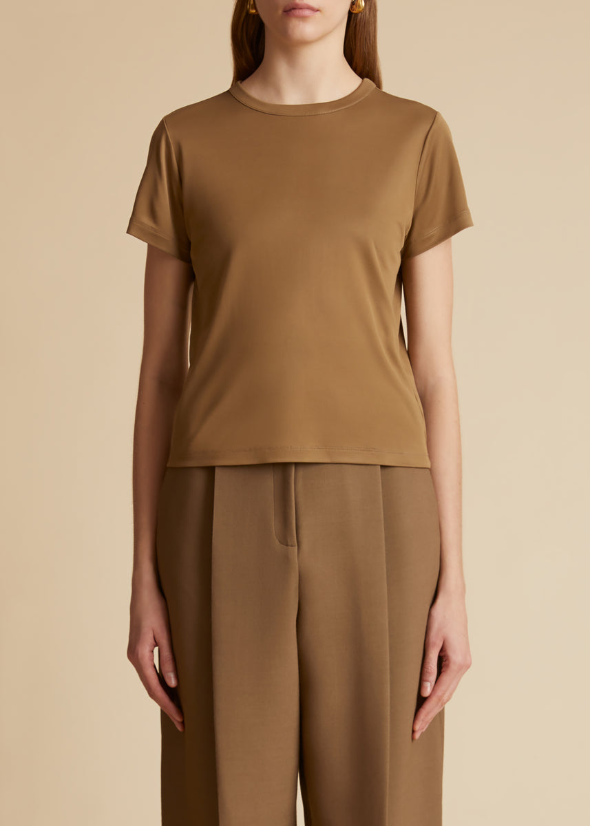 The Samson T-Shirt in Toffee– KHAITE