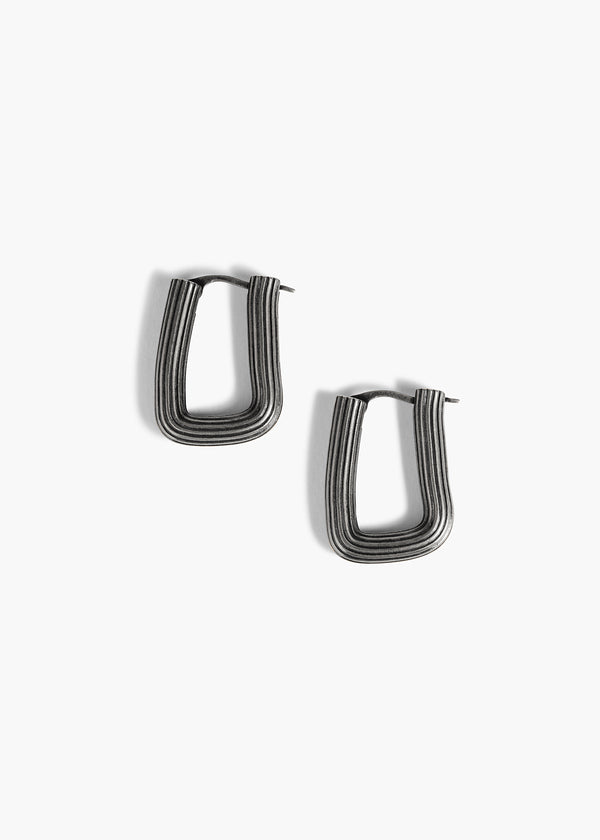 Santa Fe Rectangular Earrings in Antique Silver