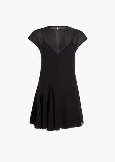Scarla Dress in Black Silk
