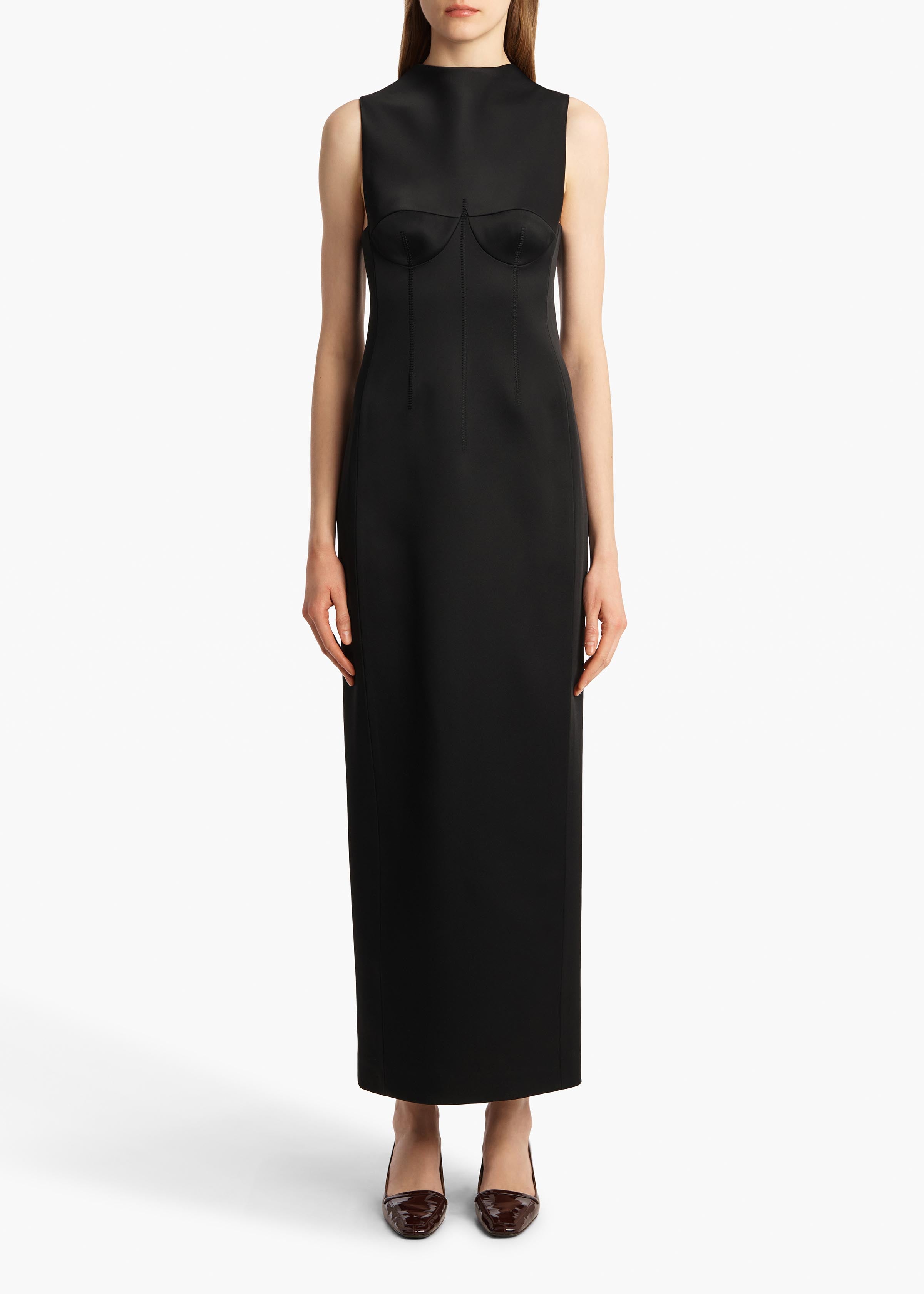 Shoshanna Dress in Black FRONT VIEW