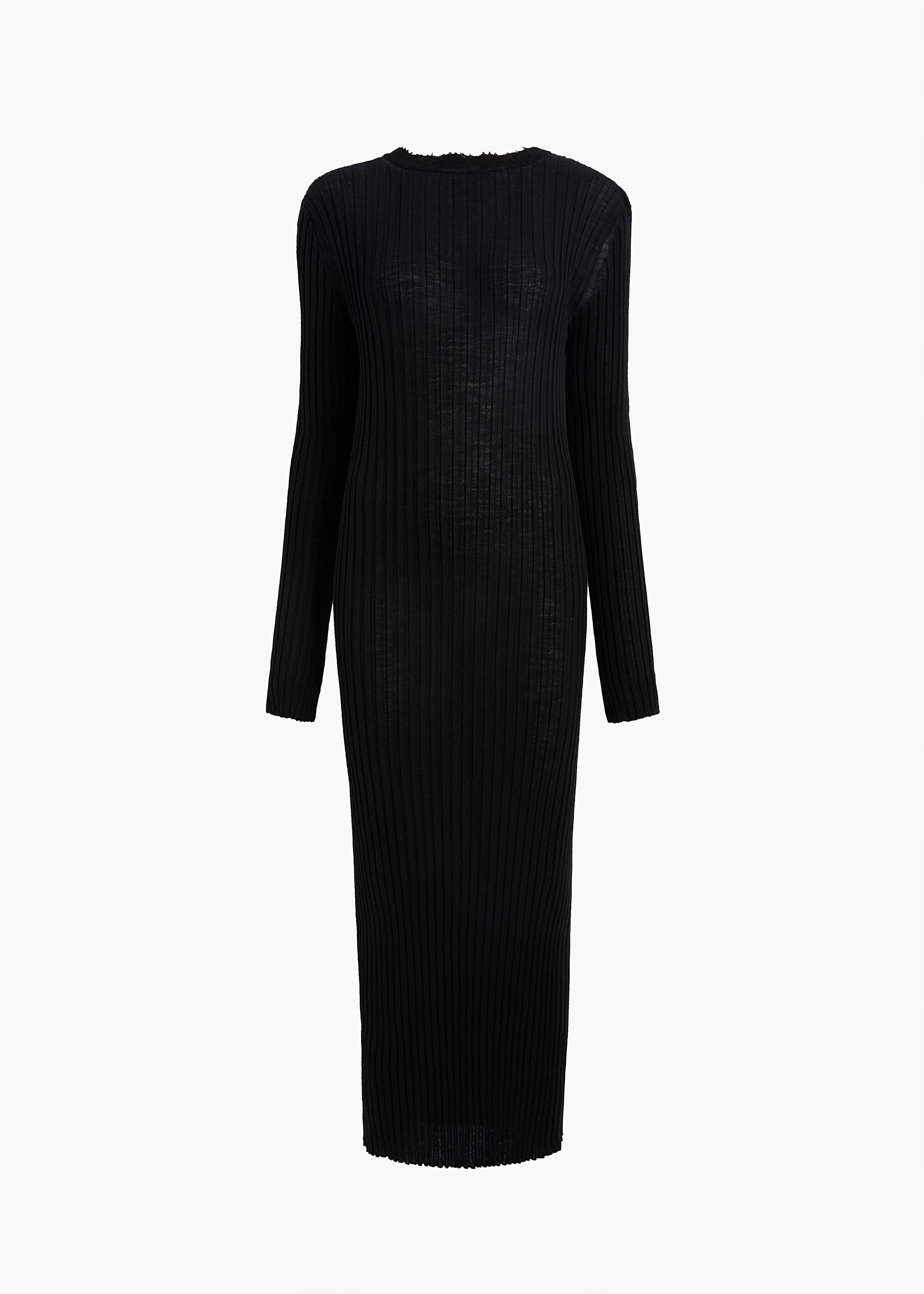 Sigrid Dress in Black FLAT VIEW