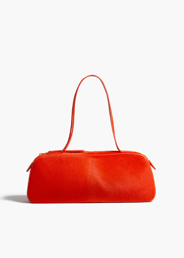 Simona Shoulder Bag in Persimmon Haircalf FRONT VIEW