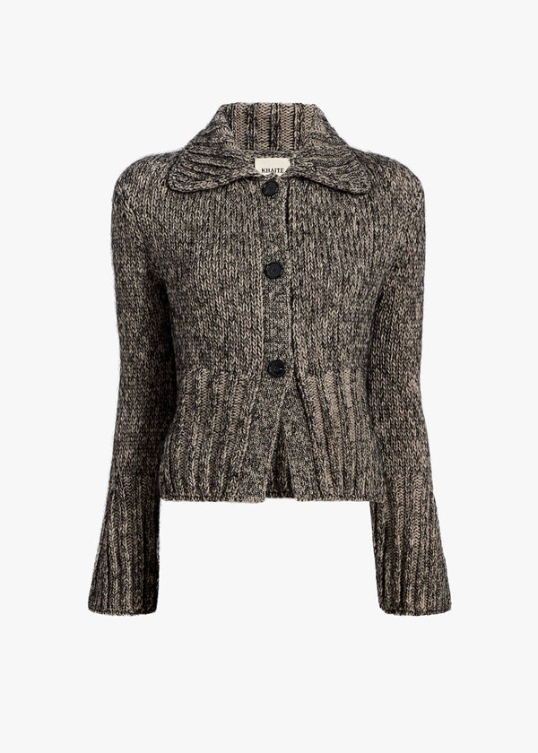 Takeo Cardigan in Sepia and Black Multi