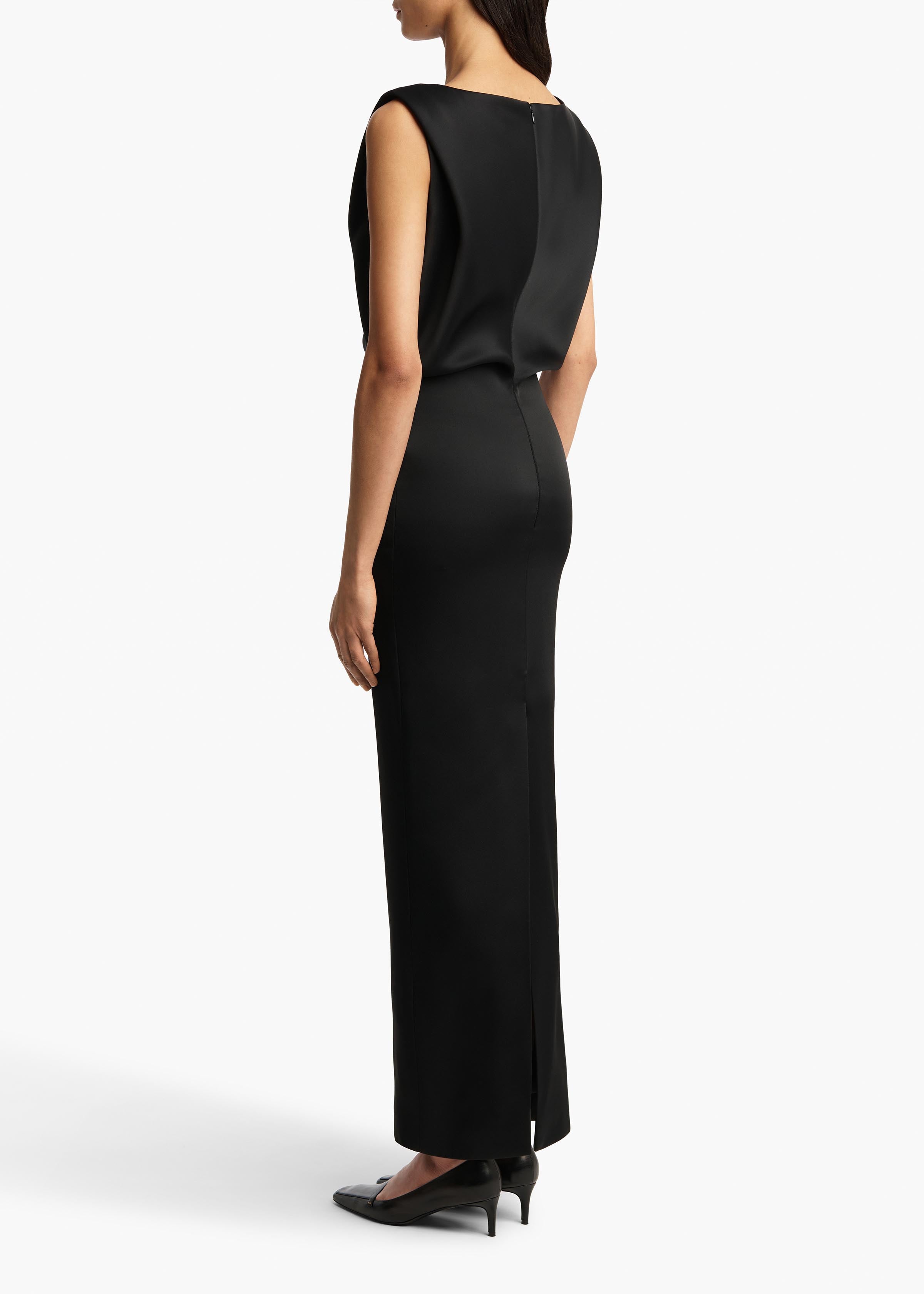 Terran Dress in Black BACK VIEW