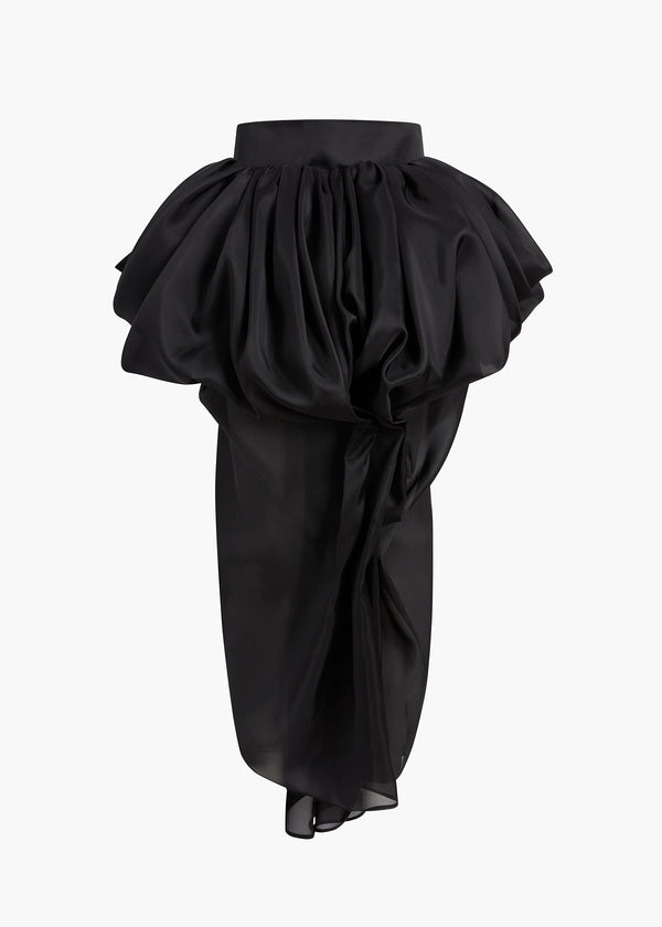 Tessa Skirt in Black Silk