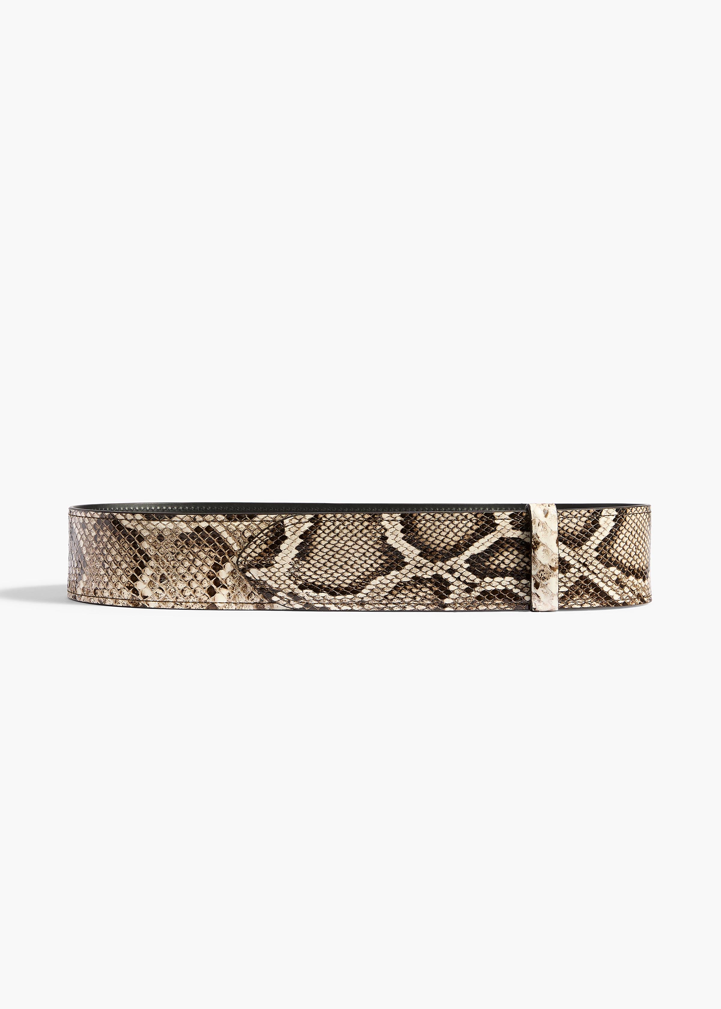 KHAITE - Theo Waist Belt in Natural Python