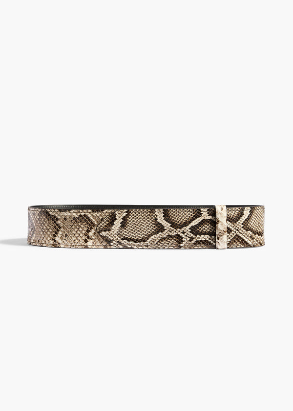 Theo Waist Belt in Natural Python