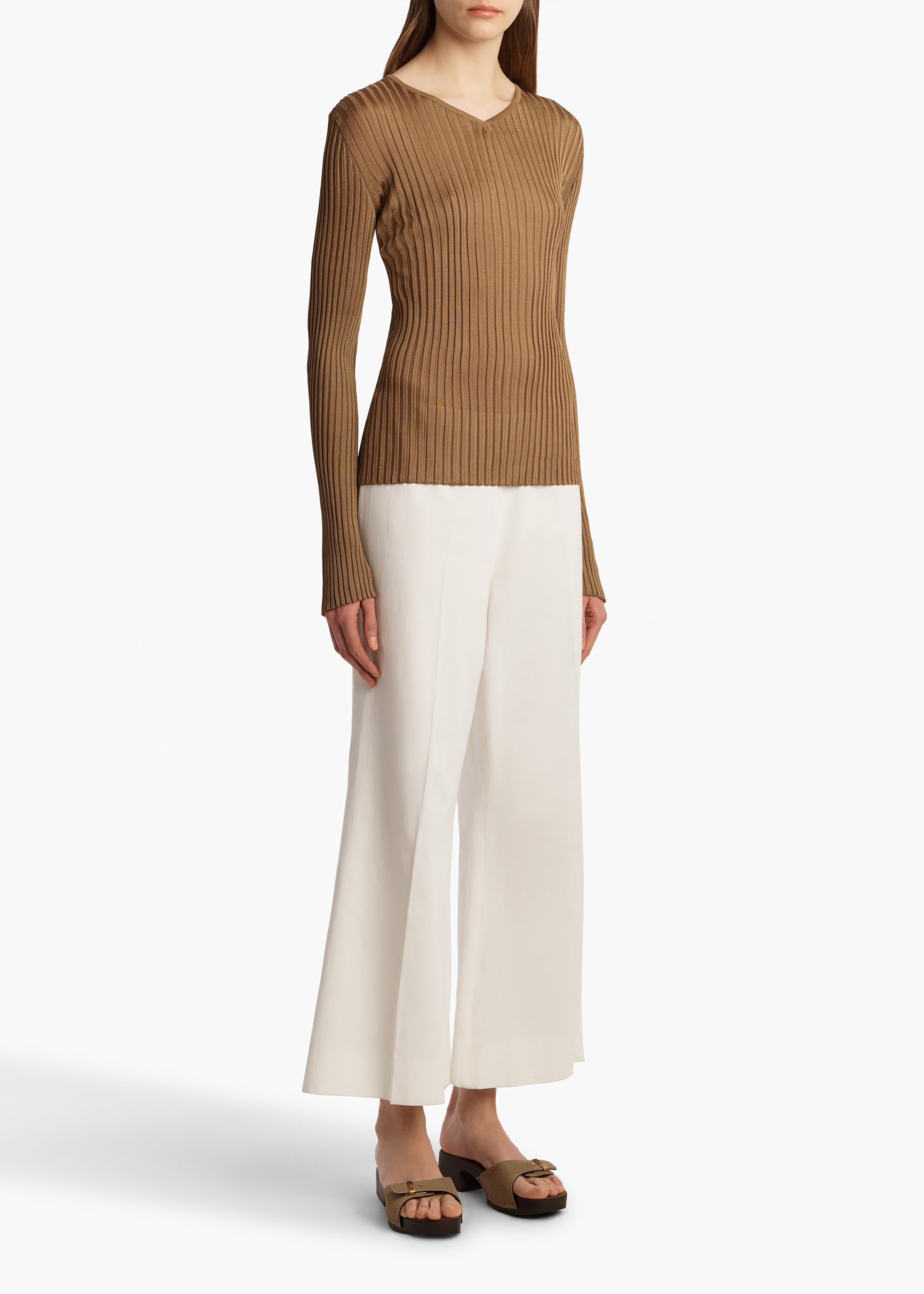 Walter Pant in Chalk Cotton STYLED VIEW