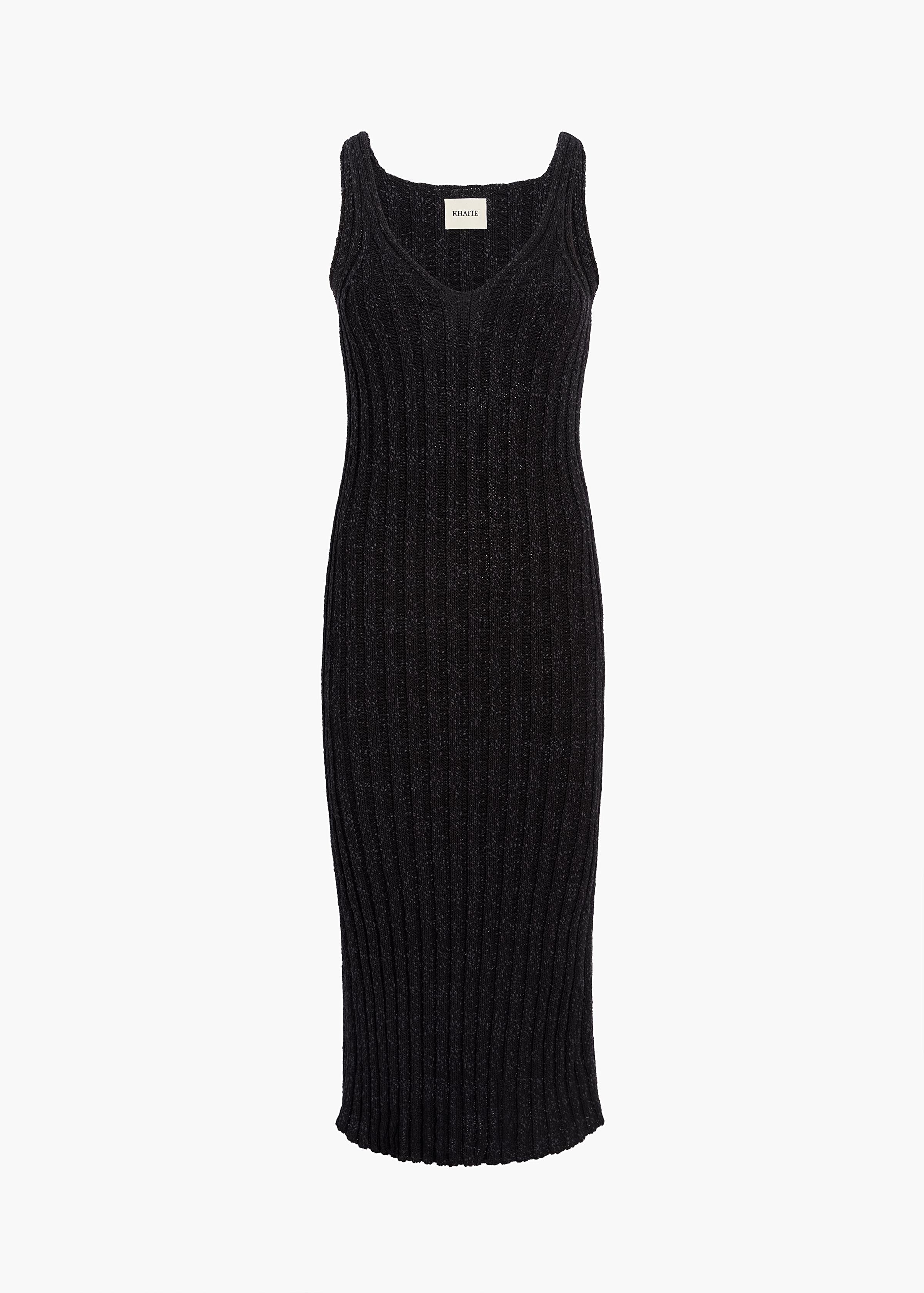 KHAITE Exclusive Val Dress in Black - Black Designer Dress