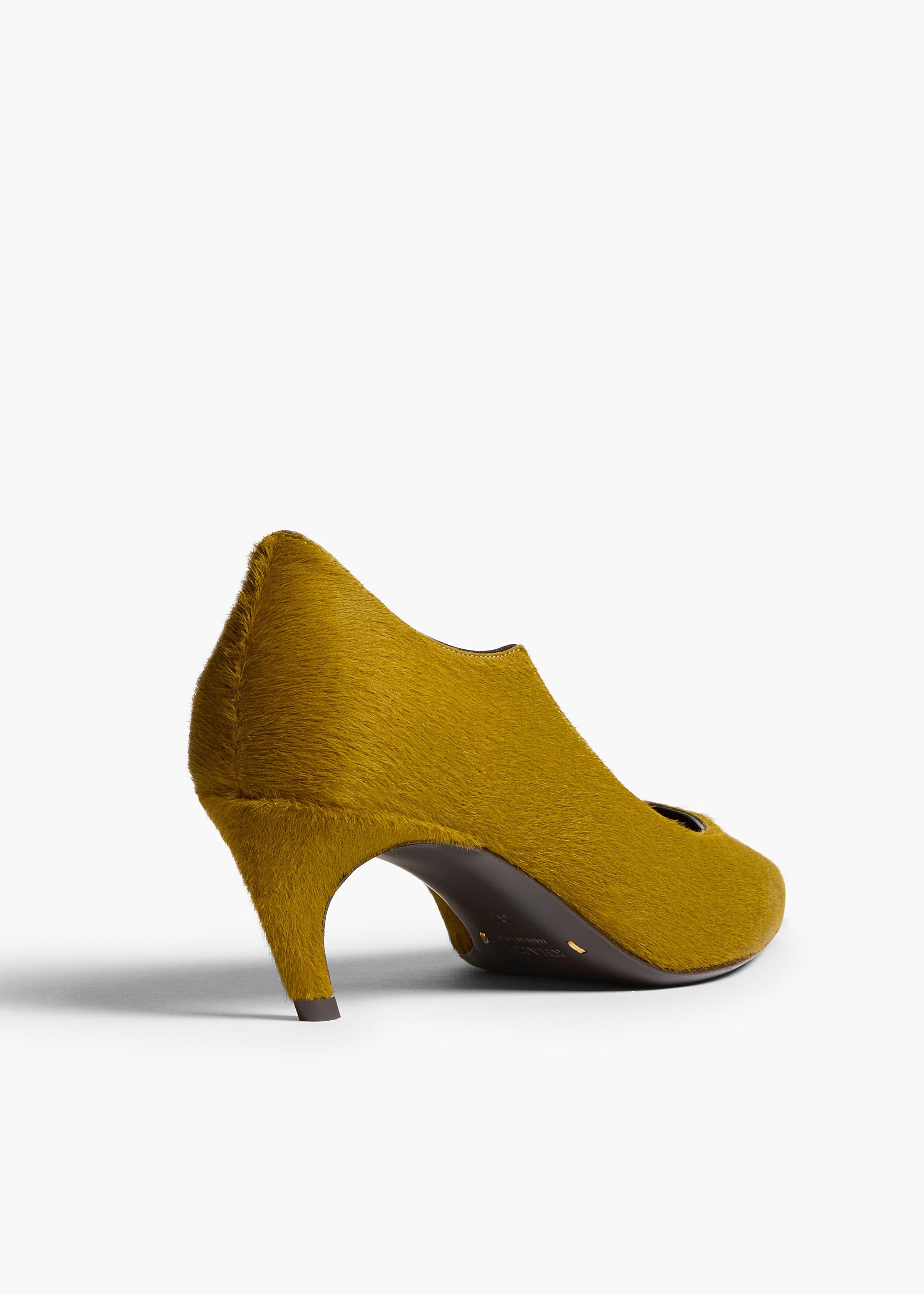 KHAITE - Valerie Low Pump in Golden Olive Haircalf